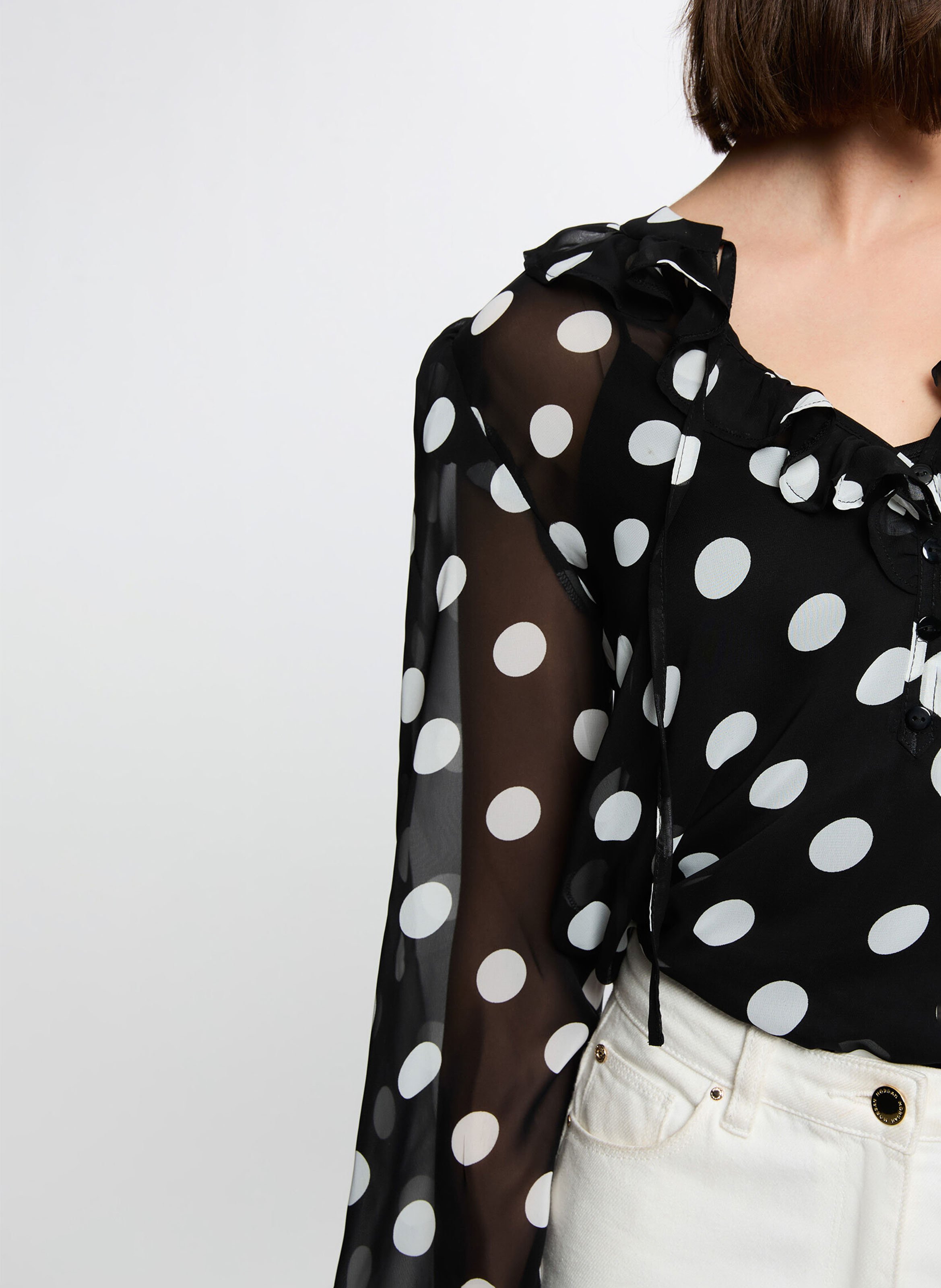 Gerade geschnittene Bluse mit Print MORGAN Mehrfarbig