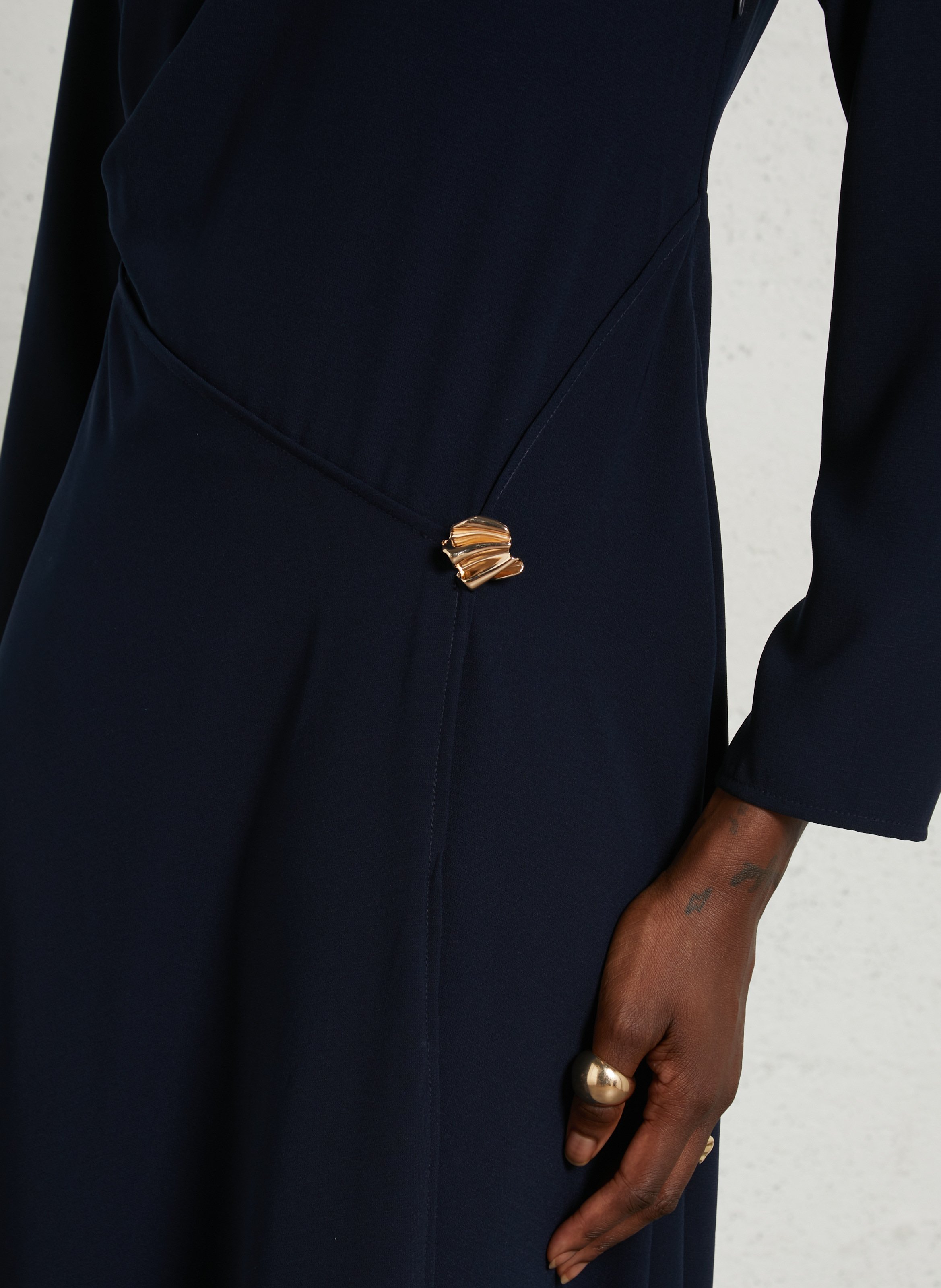 Robe asymétrique midi unie LA PETITE ETOILE Bleu