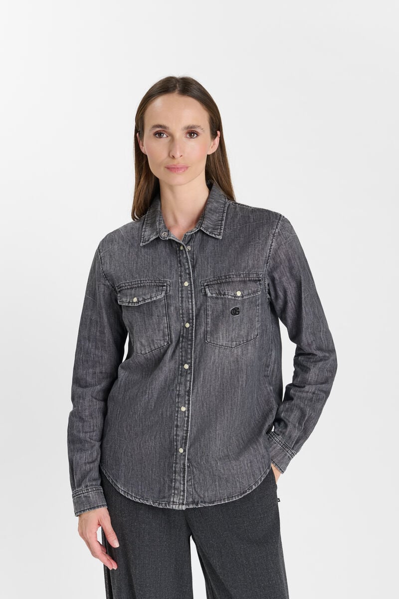 Denim shirt by BARBO LE TEMPS DES CERISES Grey
