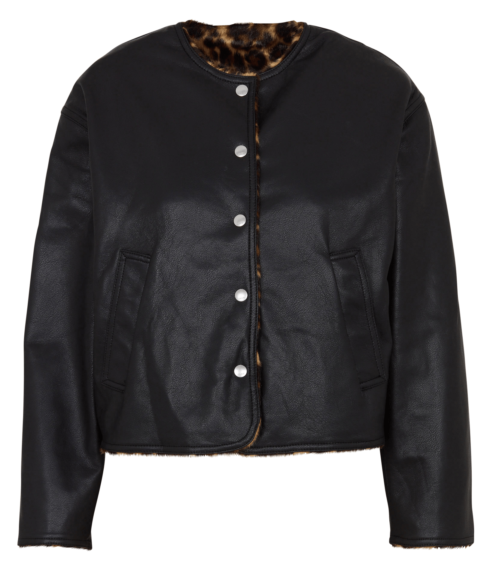 Veste courte réversible effet fourrure  IKKS Noir