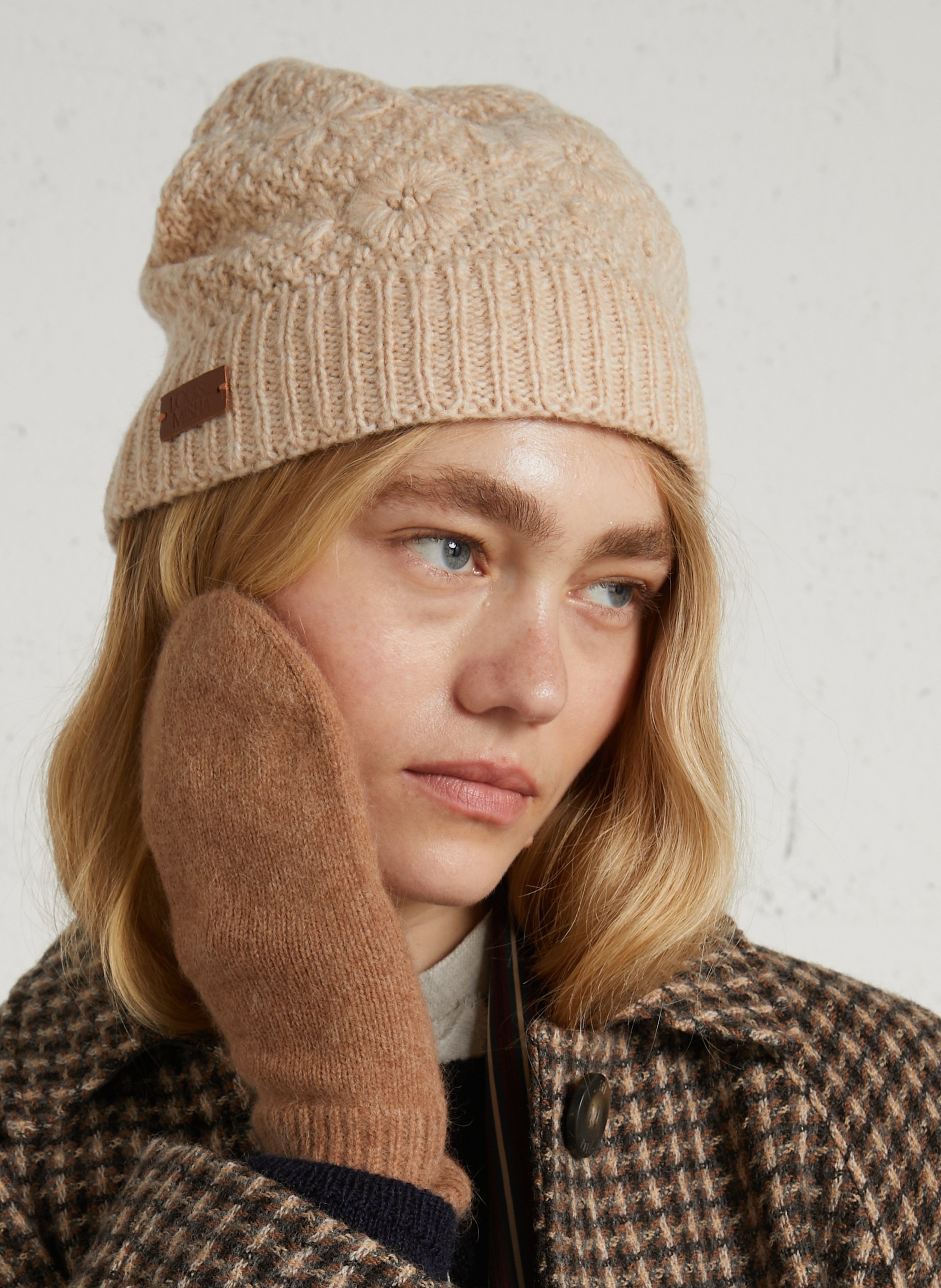 Wool-blend beanie LOUISE MISHA Beige