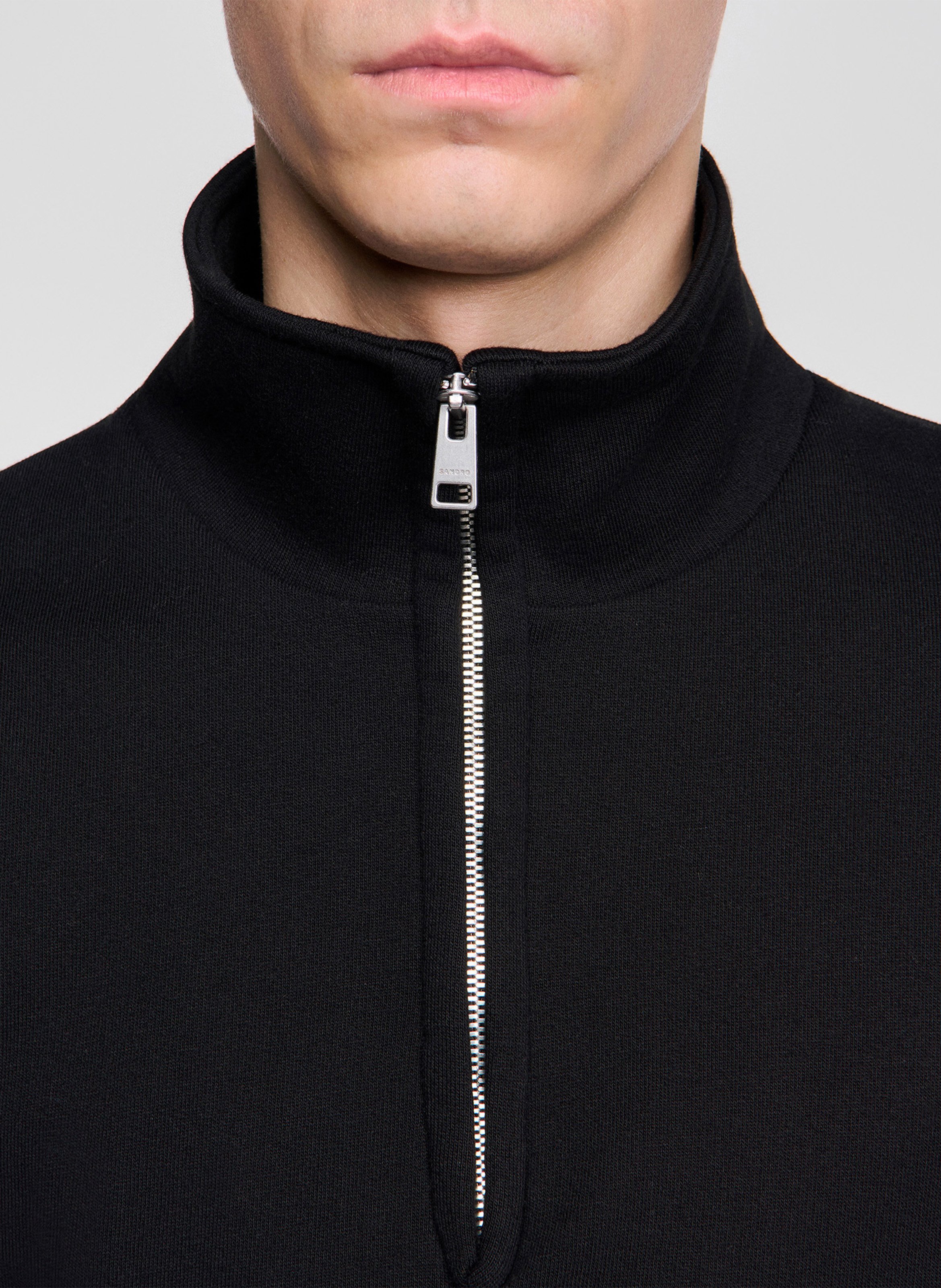 Pull camionneur en laine mélangée SANDRO Noir