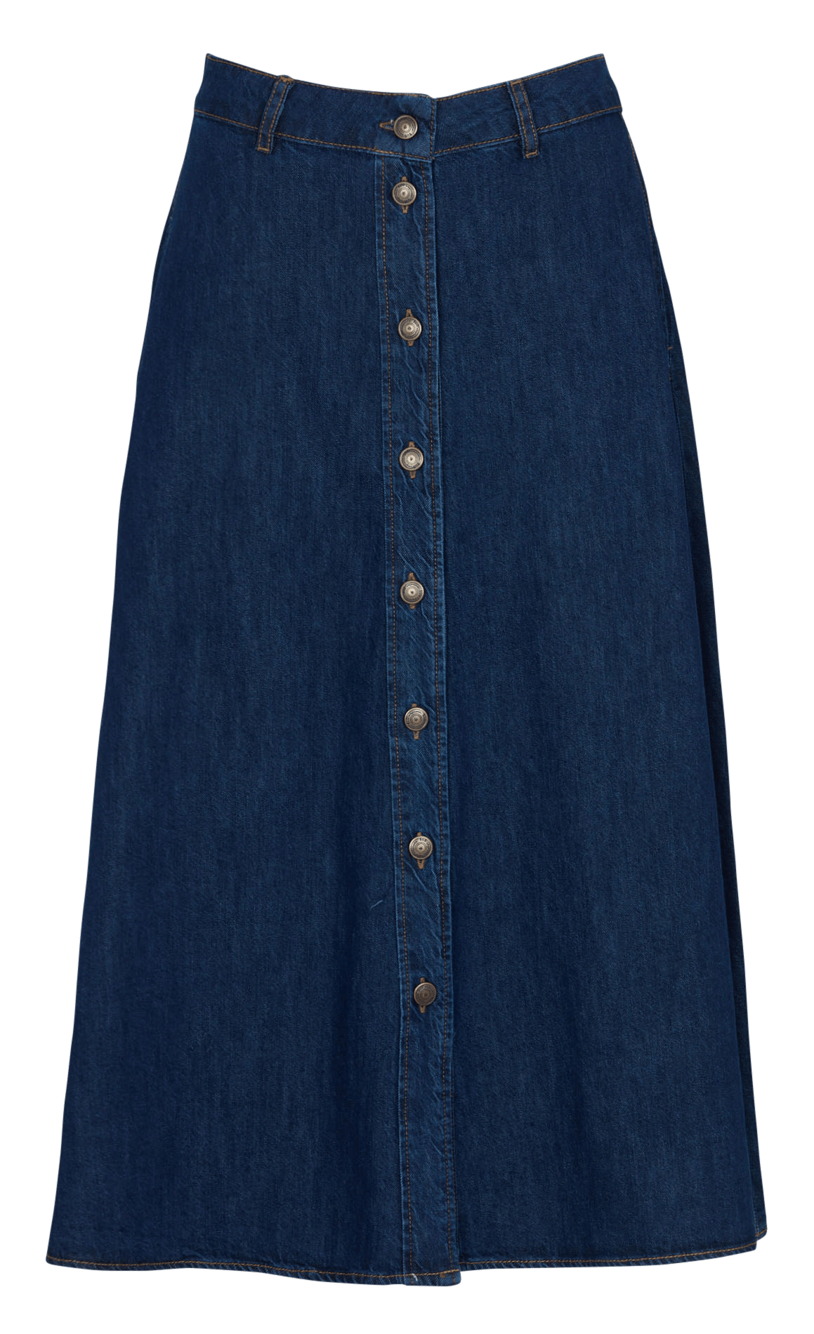 Jupe évasée denim en coton SUD EXPRESS Noir