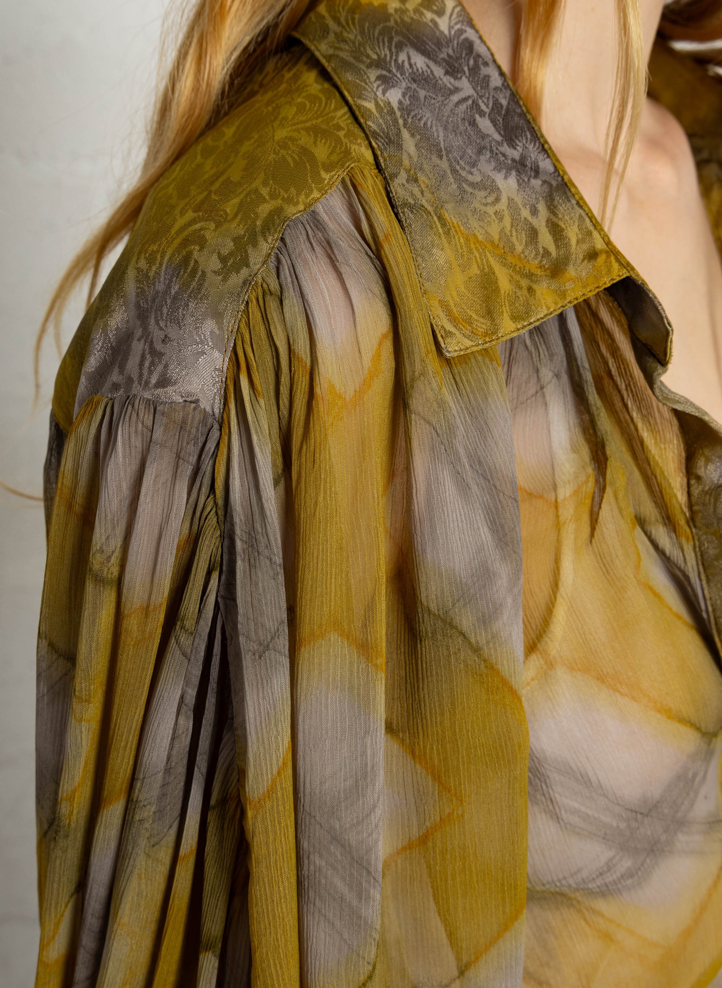 Ruimvallende blouse met print MES DEMOISELLES Geel