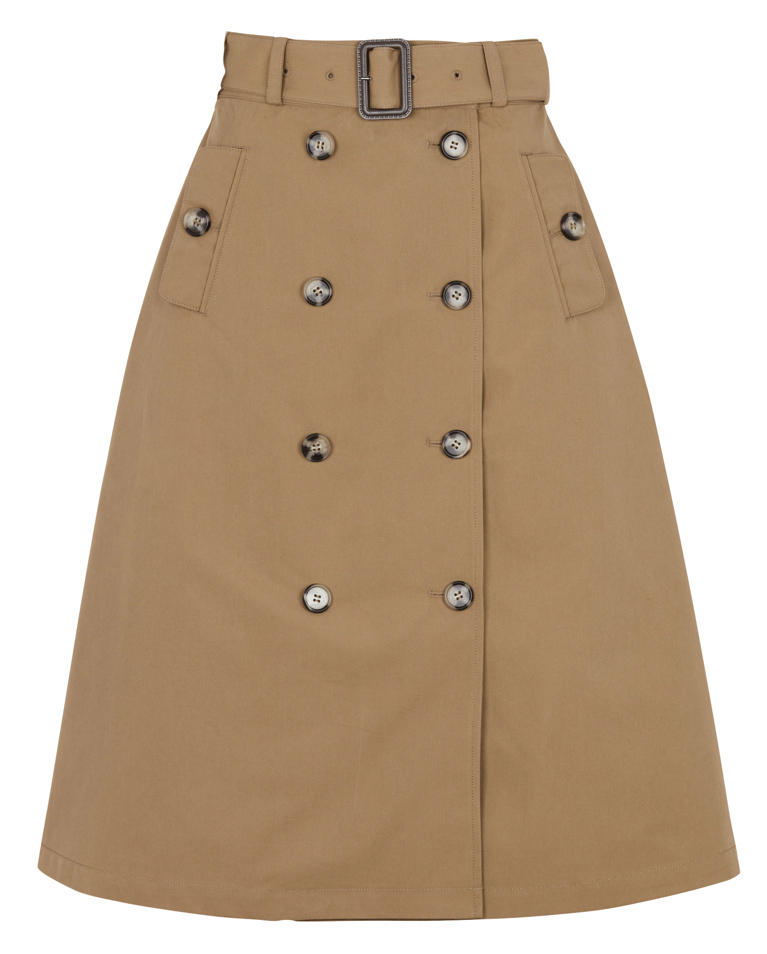 Jupe portefeuille style trench BERENICE Beige