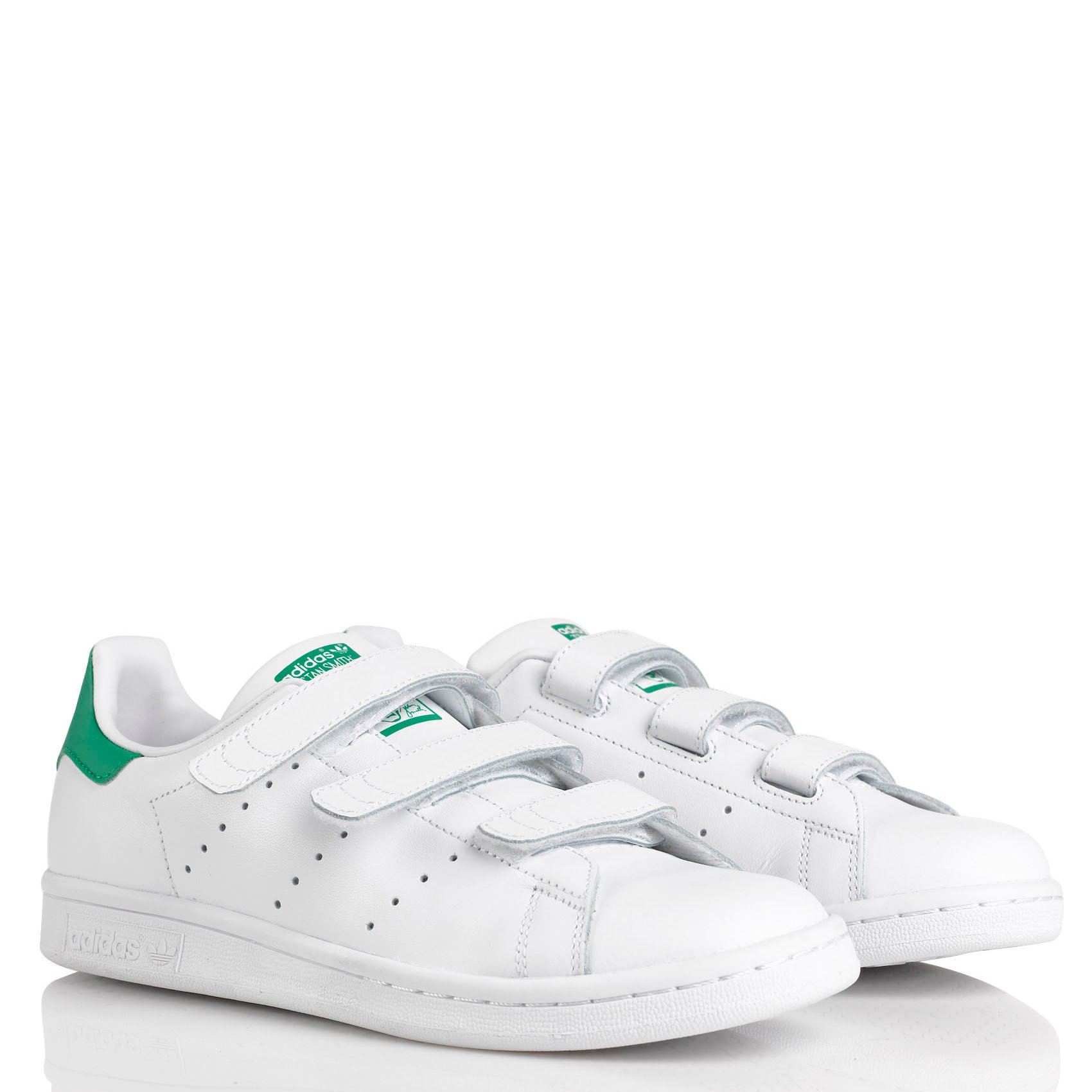 Baskets basses en cuir ADIDAS Blanc