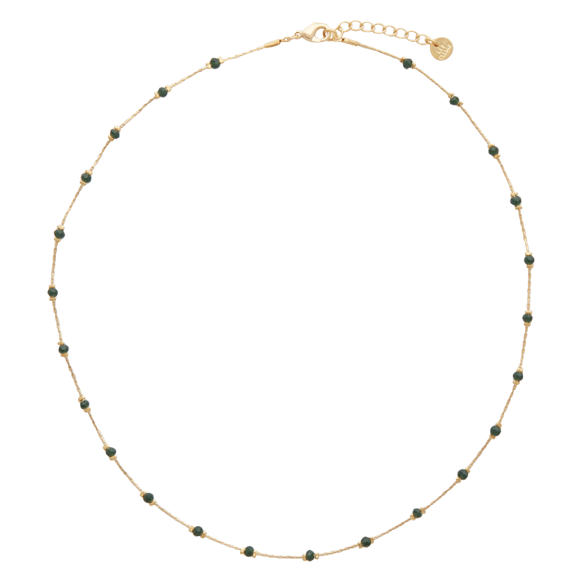 Brass mix necklace with beads AU PRINTEMPS PARIS Green