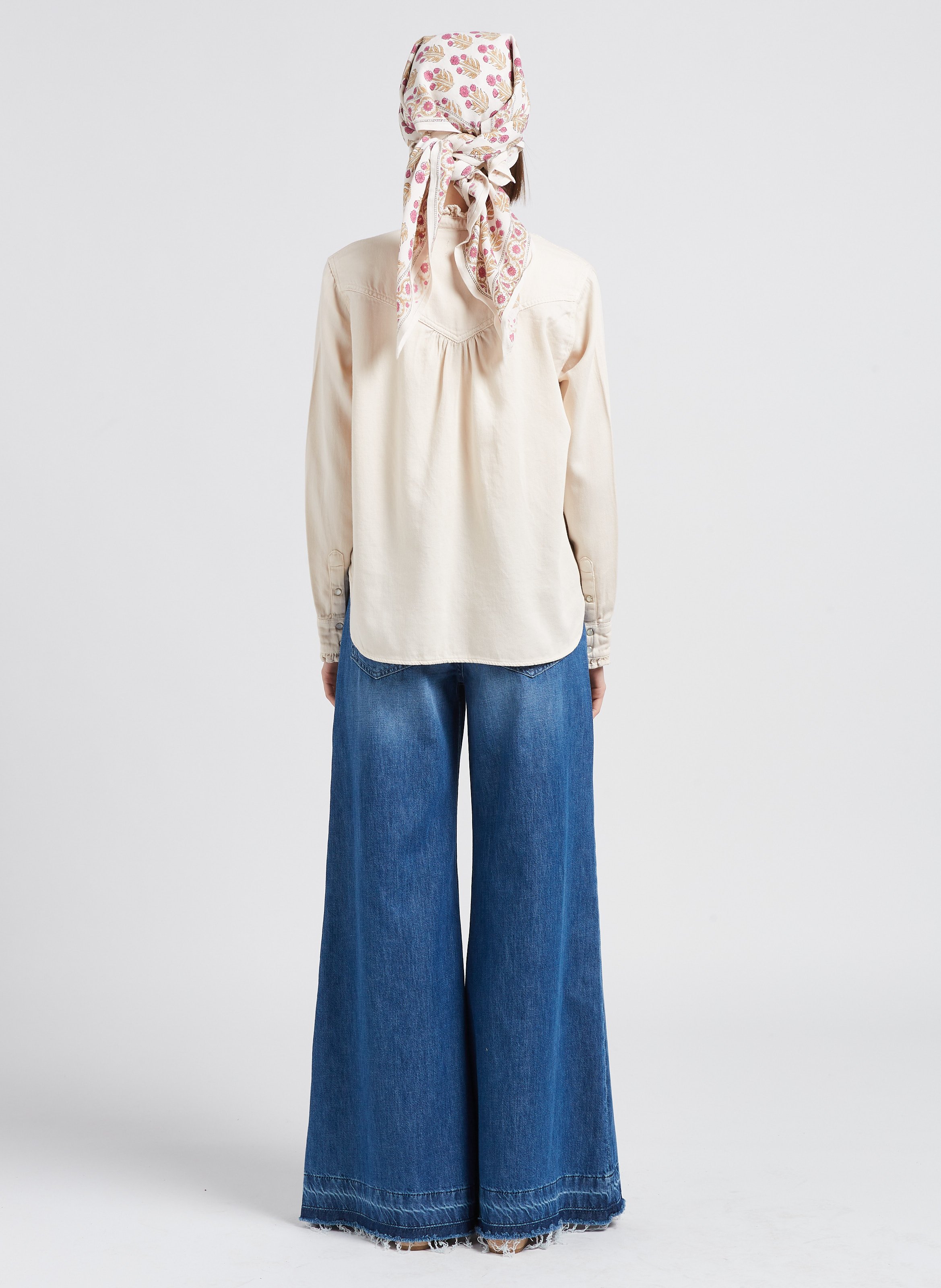 Chemise col victorien en coton  - Look 1