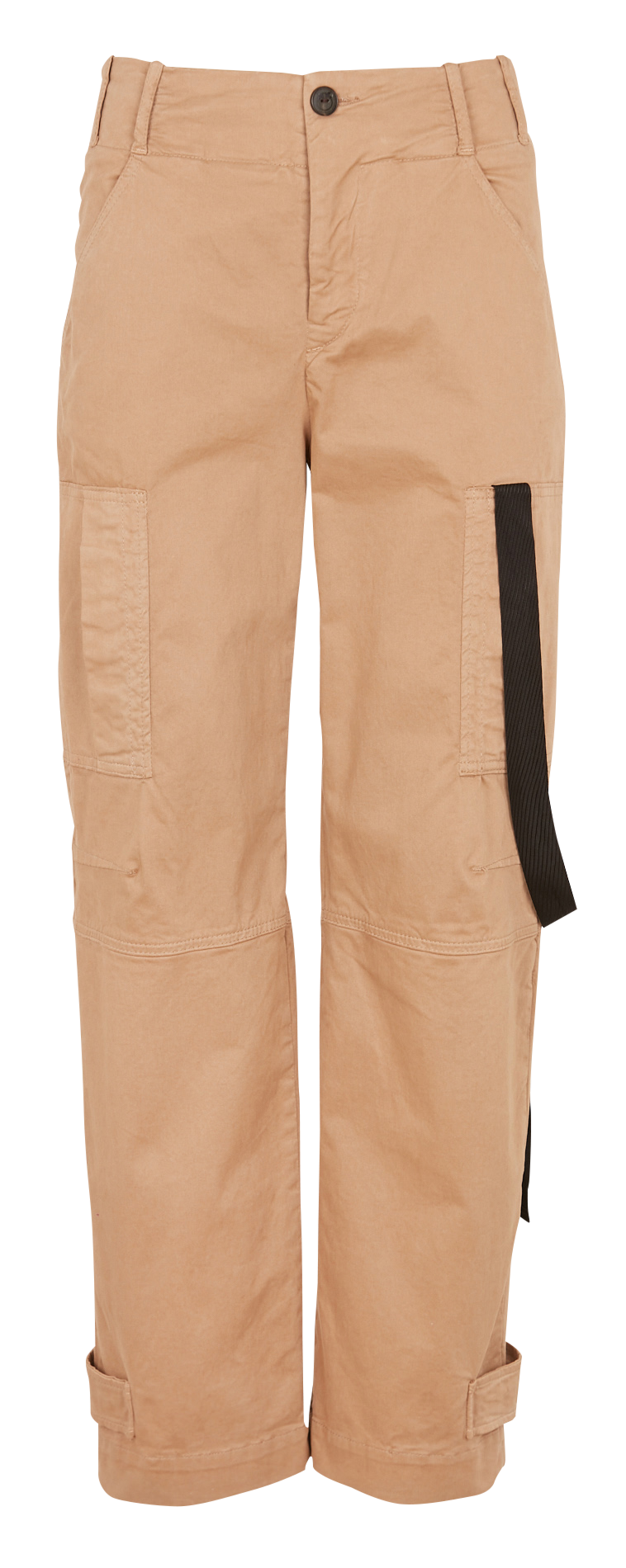 Straight-leg cotton-blend pants PINKO Brown