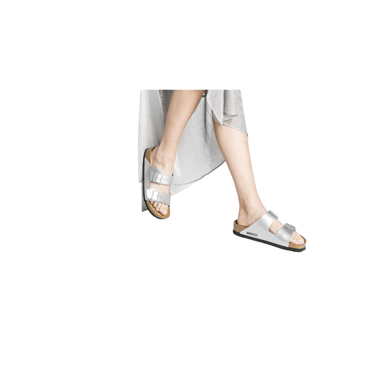 Faux leather sandals BIRKENSTOCK Grey