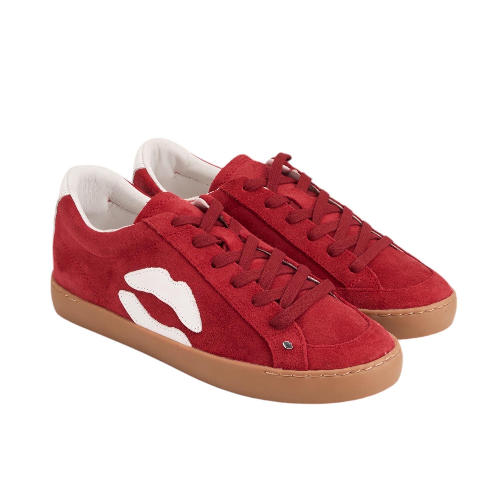 Jimmy leather sneakers BONS BAISERS PARIS Red
