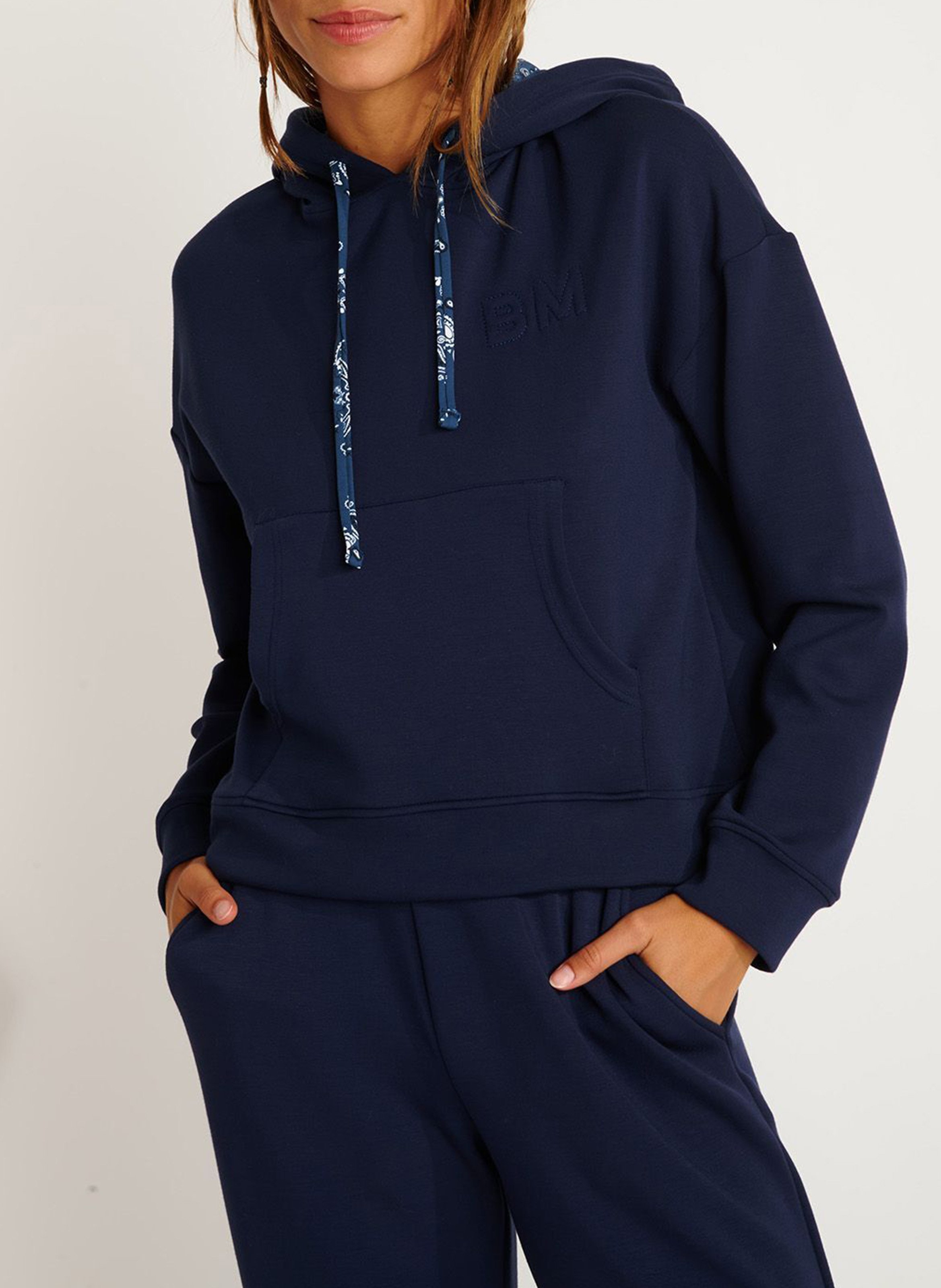 Sweat à capuche droit BANANA MOON Bleu