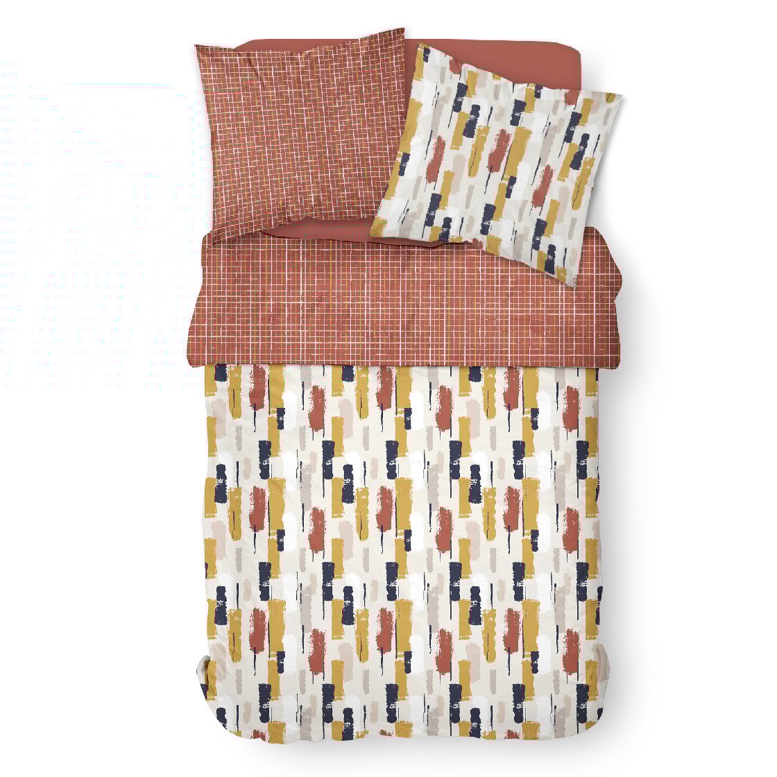 Printed cotton bedding set TODAY LINGE DE MAISON Red
