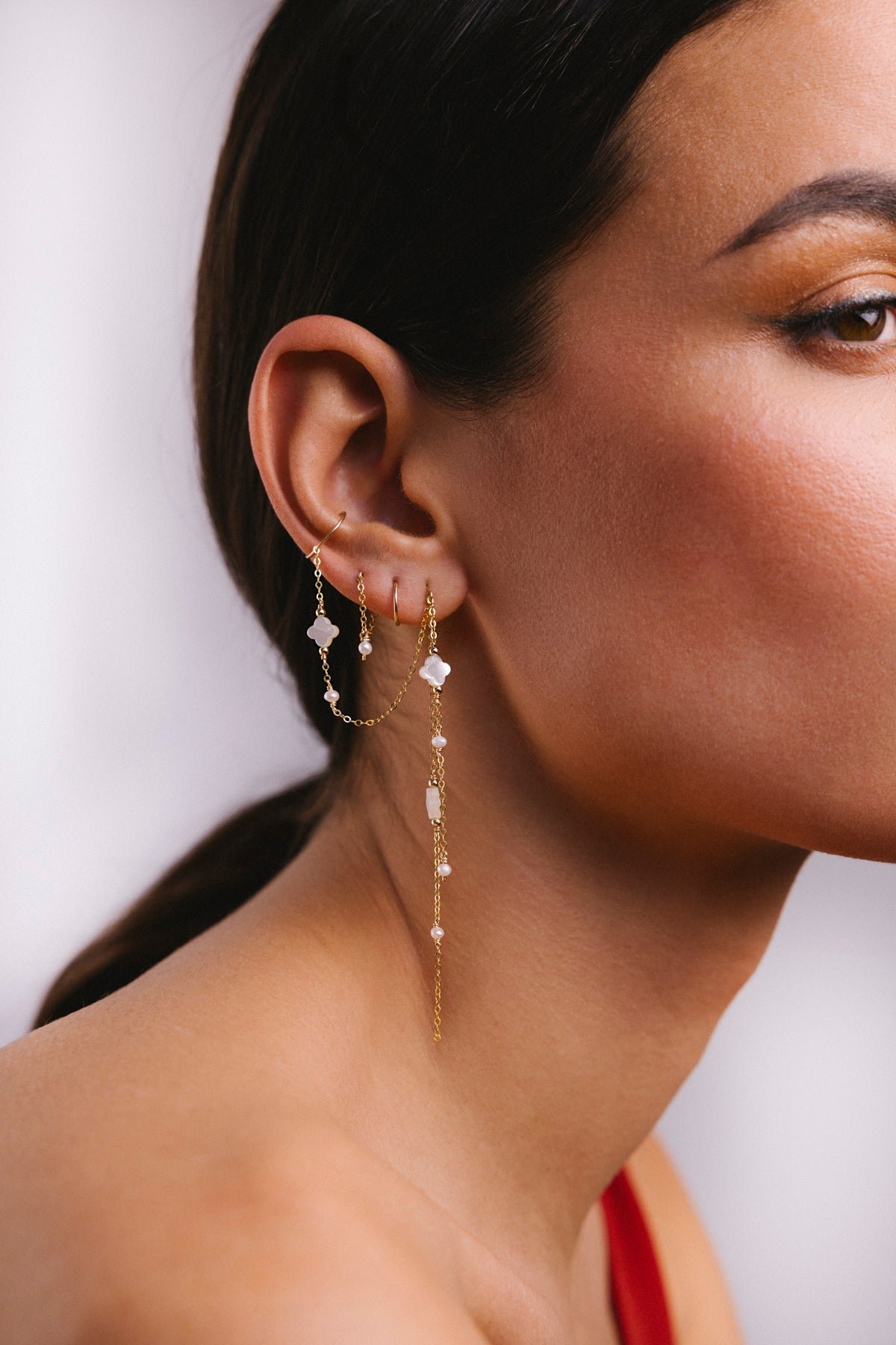 Chain earrings YAY White