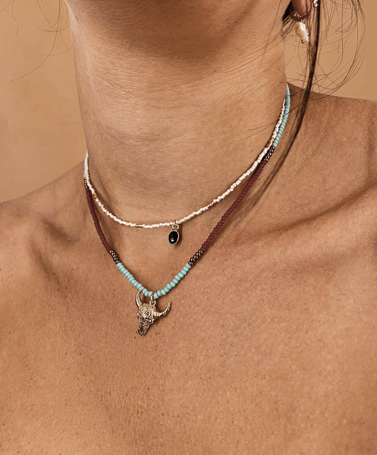 Bull necklace NILAI Orange