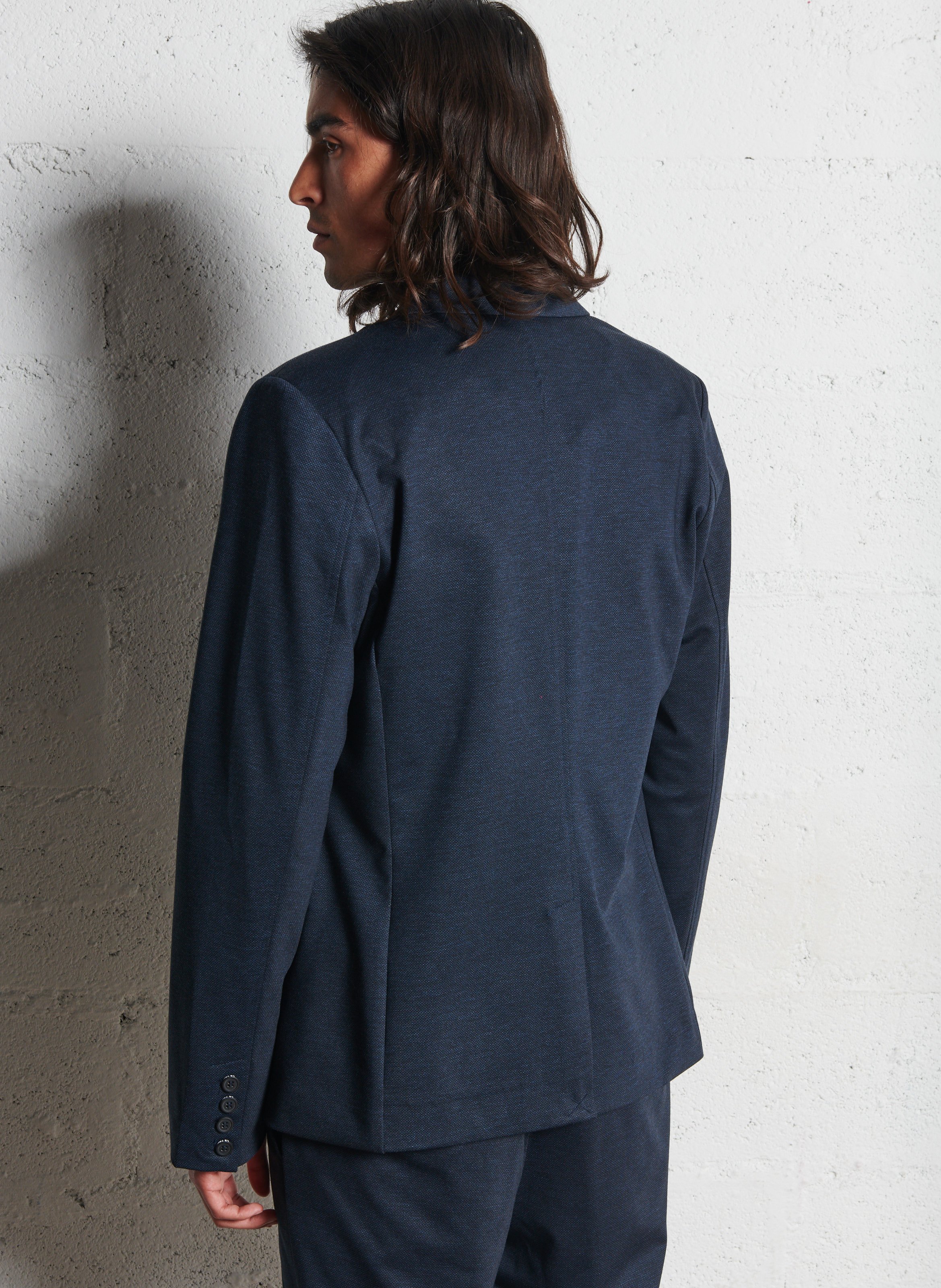 Straight suit jacket LE TEMPS DES CERISES Blue