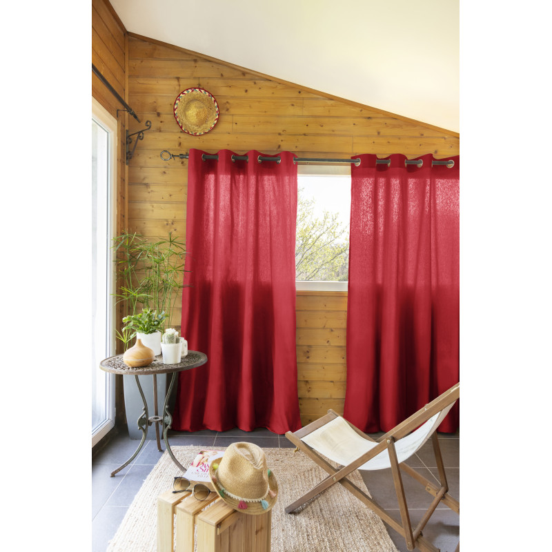 Blackout and Thermal Curtains L'EFFET PAPILLON Red