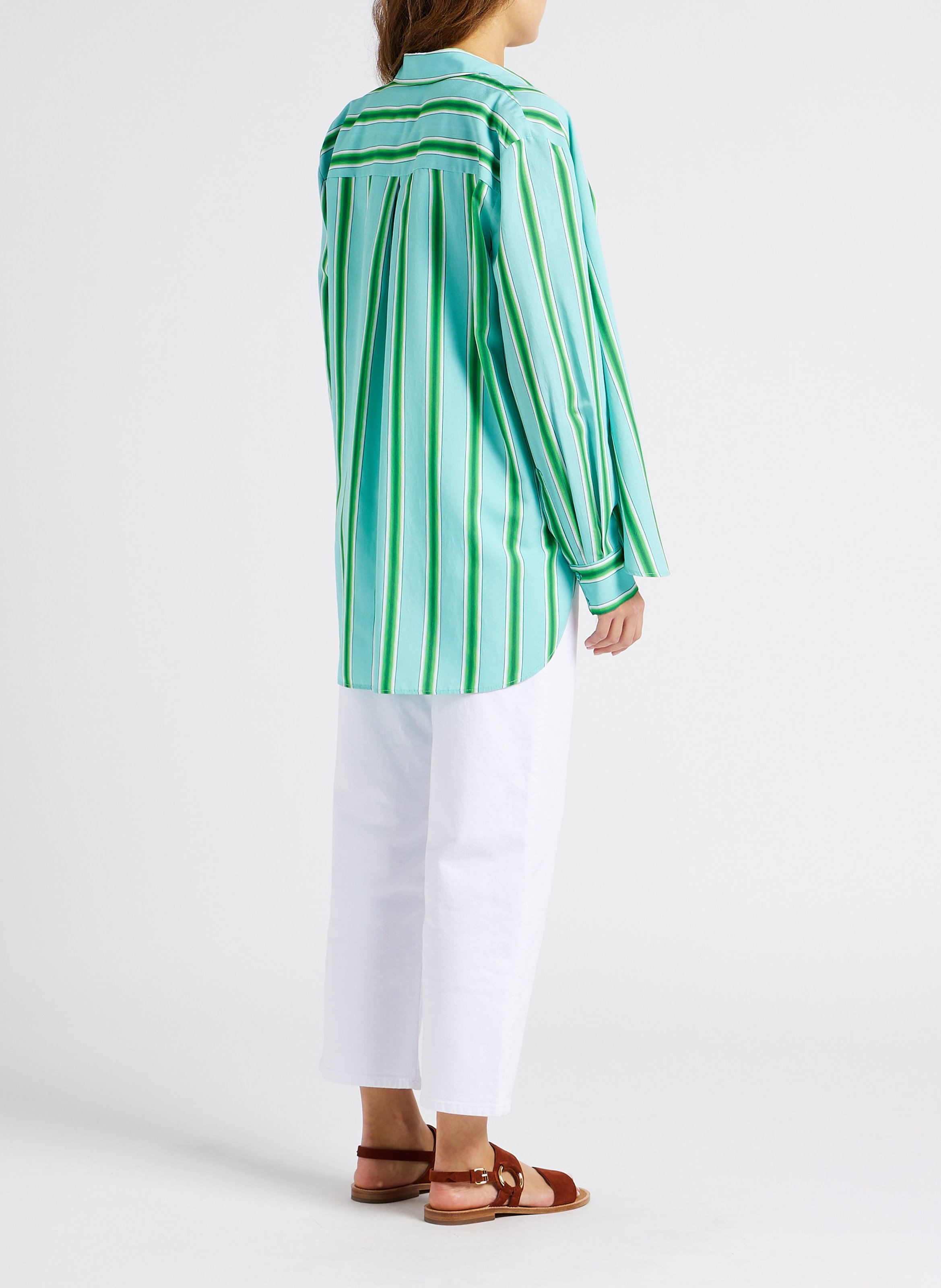 Chemise col classique ample à rayures IMPERIAL Vert