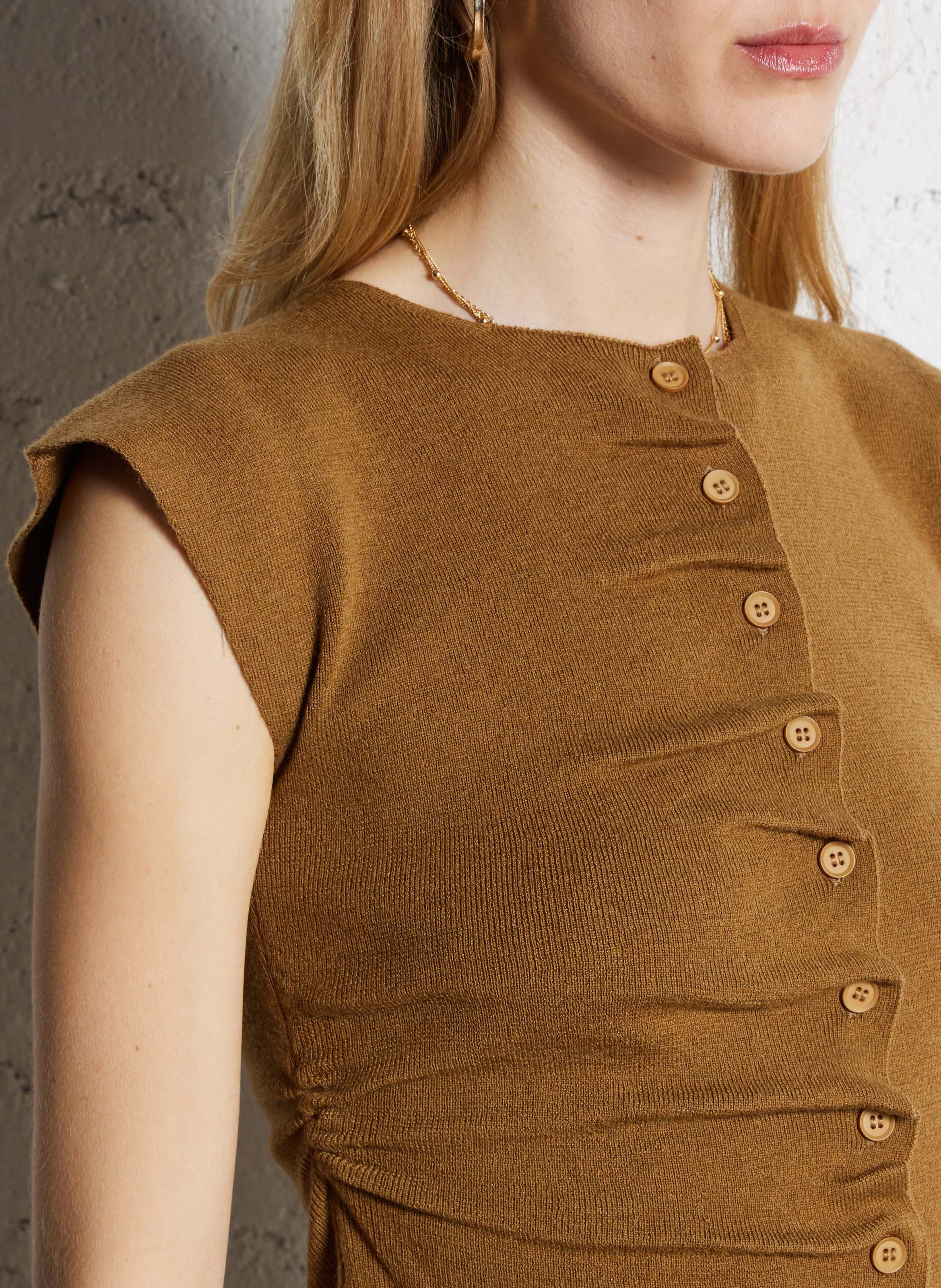 Top col rond SUNCOO Beige