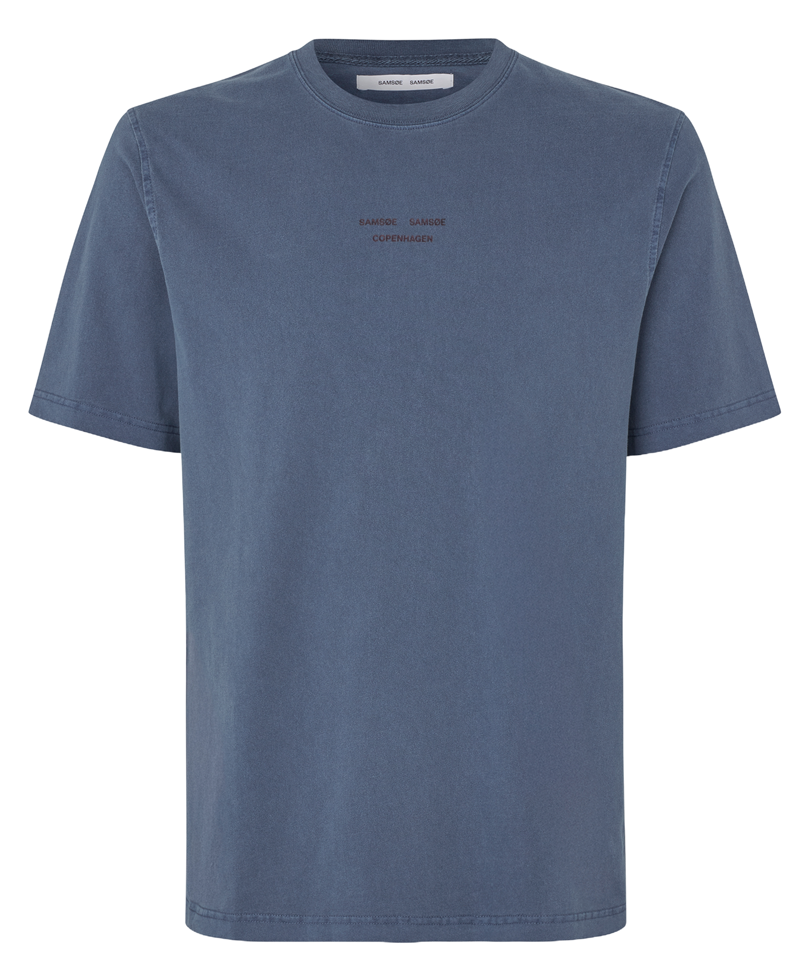 Tee-shirt col rond en coton bio SAMSOE SAMSOE Bleu