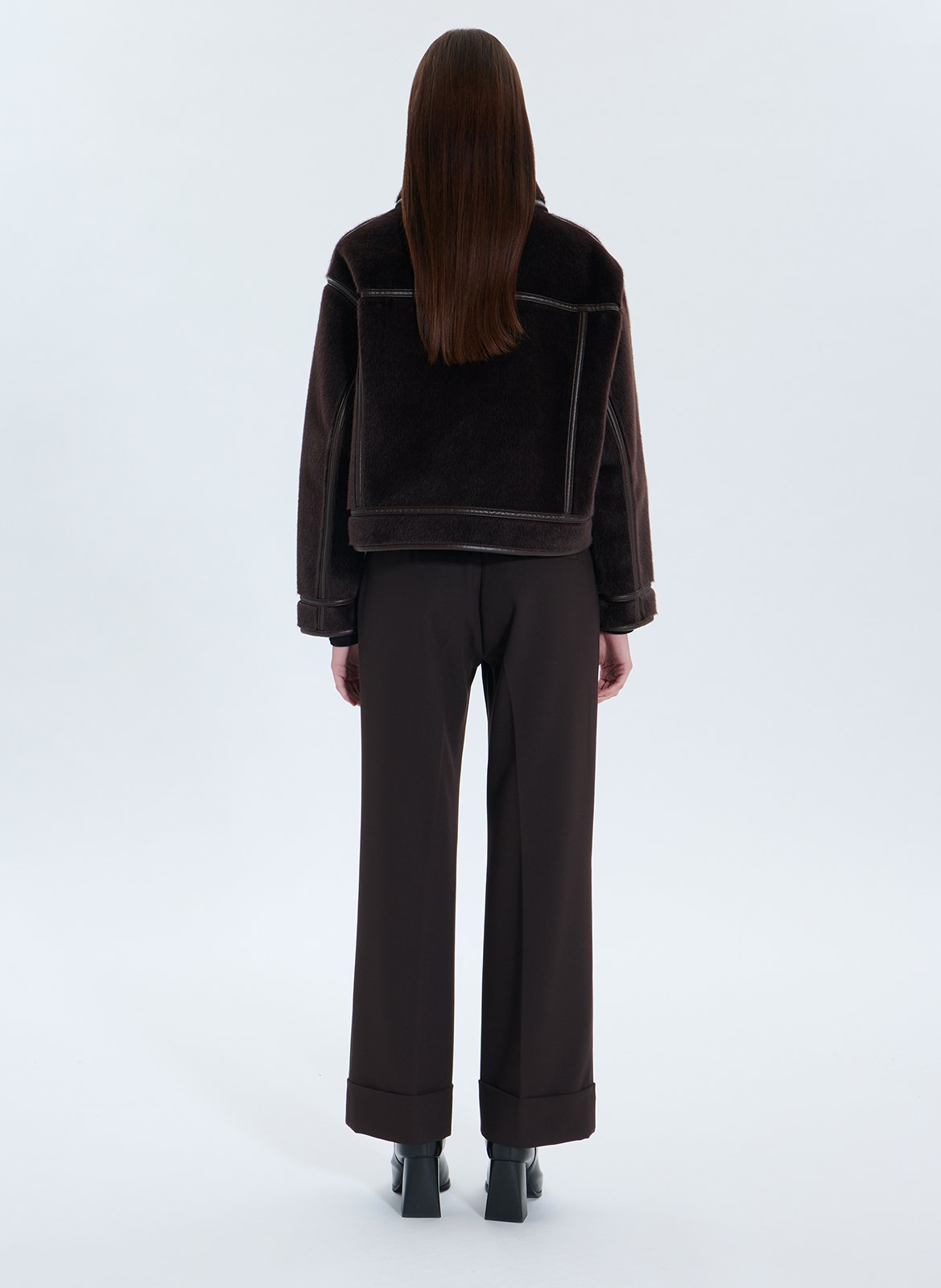 Short reversible oversized jacket ZAPA Brown