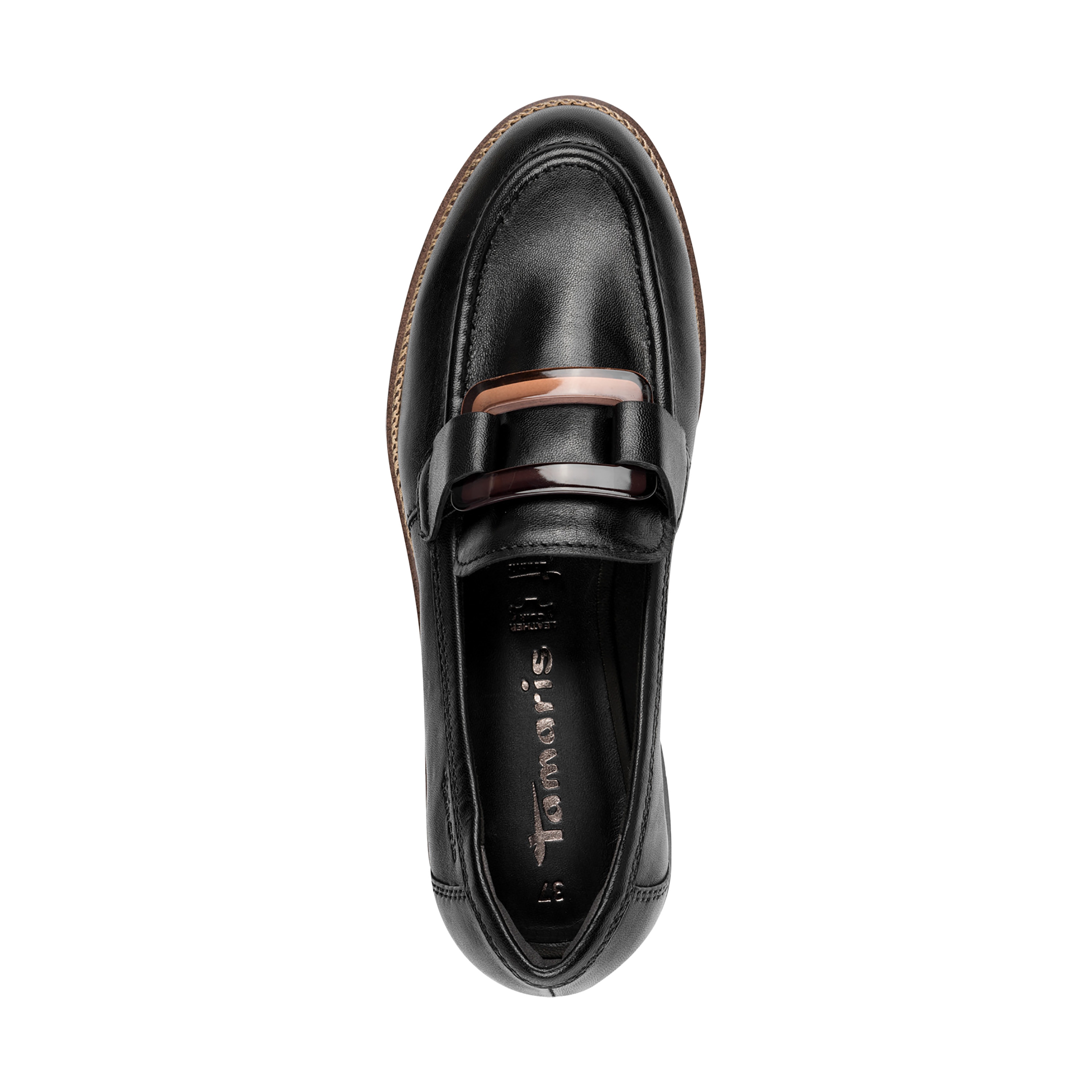 Mocassin cuir TAMARIS Noir