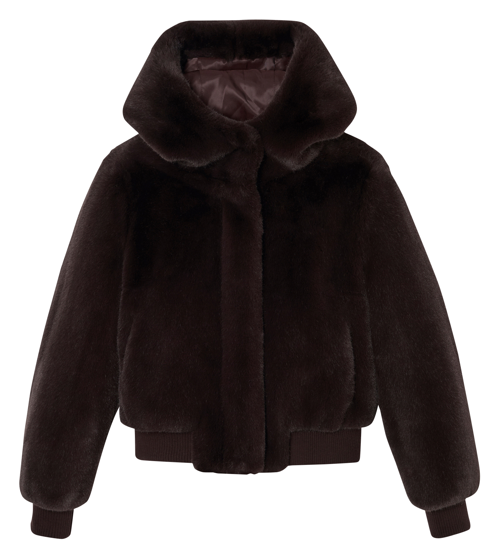 Oversize jacket with hood ZAPA Brown