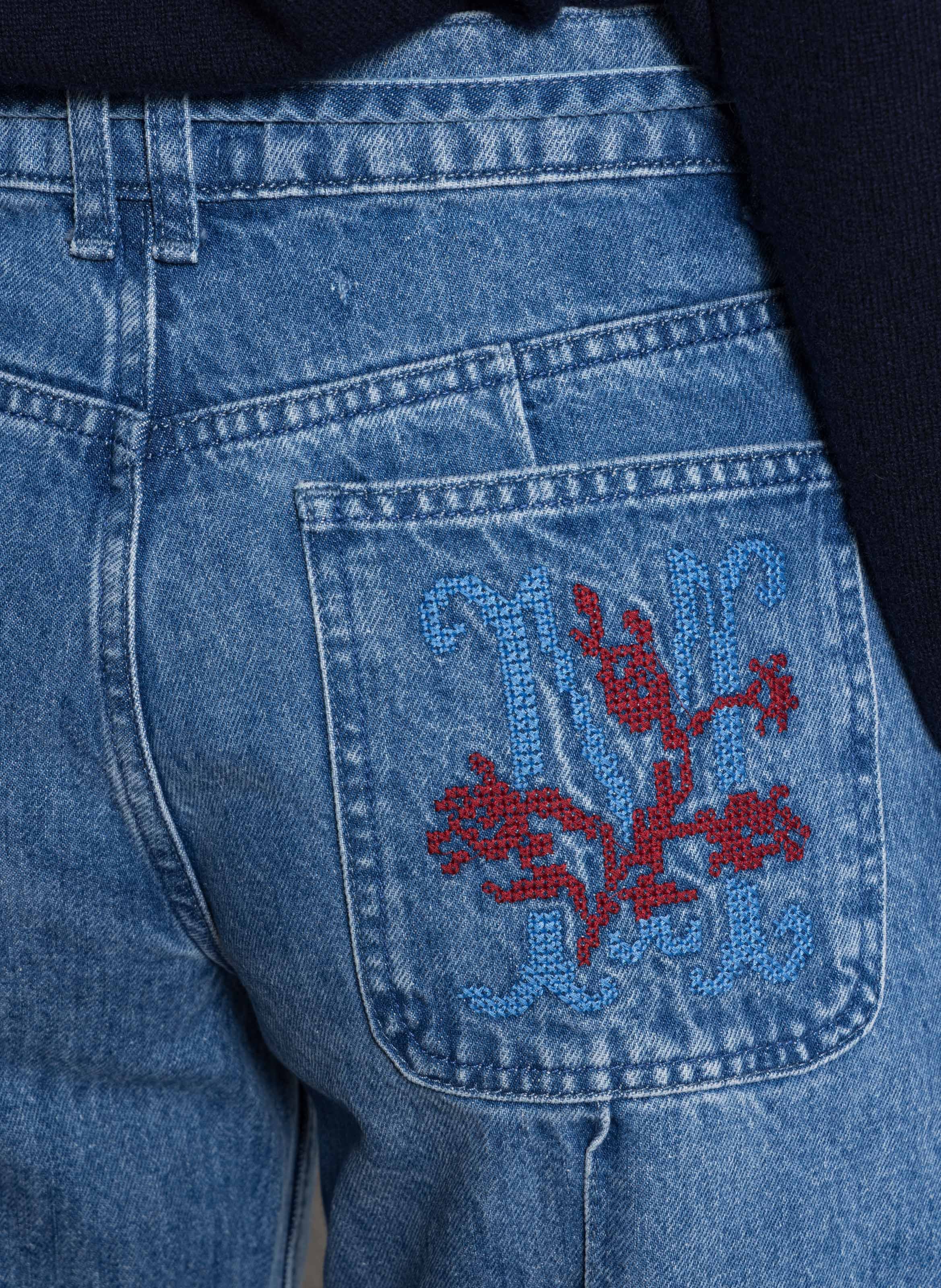 Jean droit en coton  DAMSON MADDER Bleu