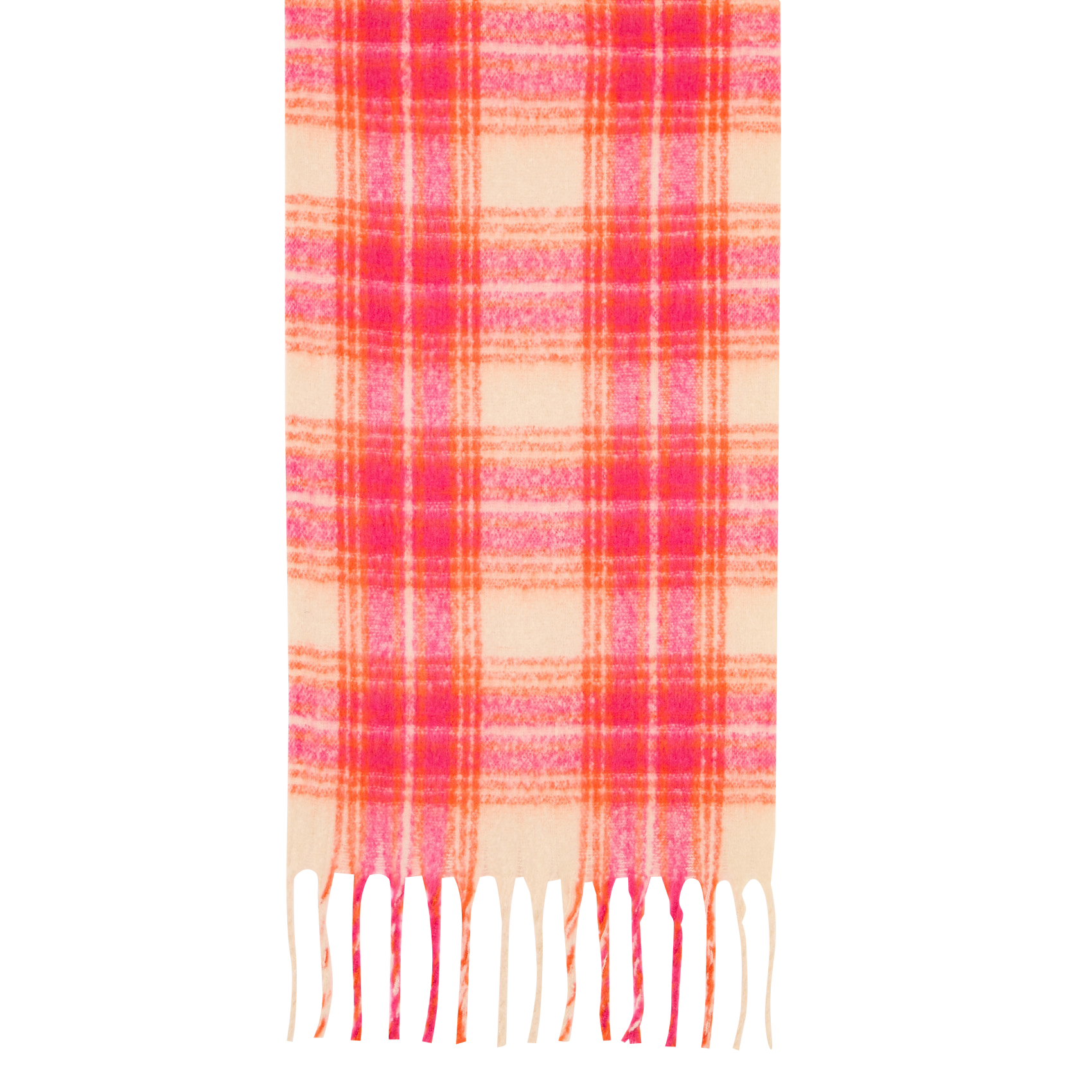 Echarpe à carreaux AU PRINTEMPS PARIS Orange