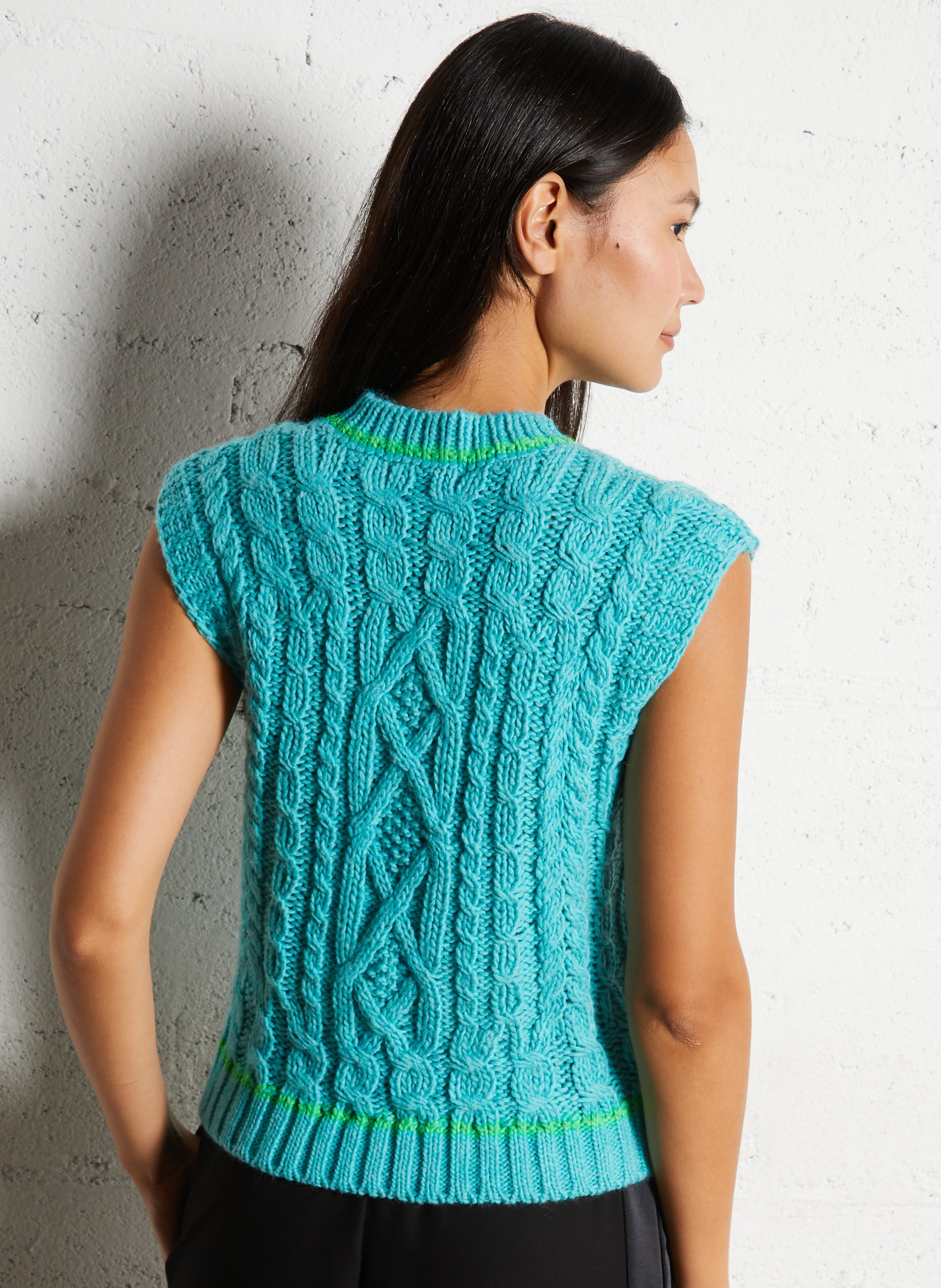 Pull droit col rond DR BLOOM Vert