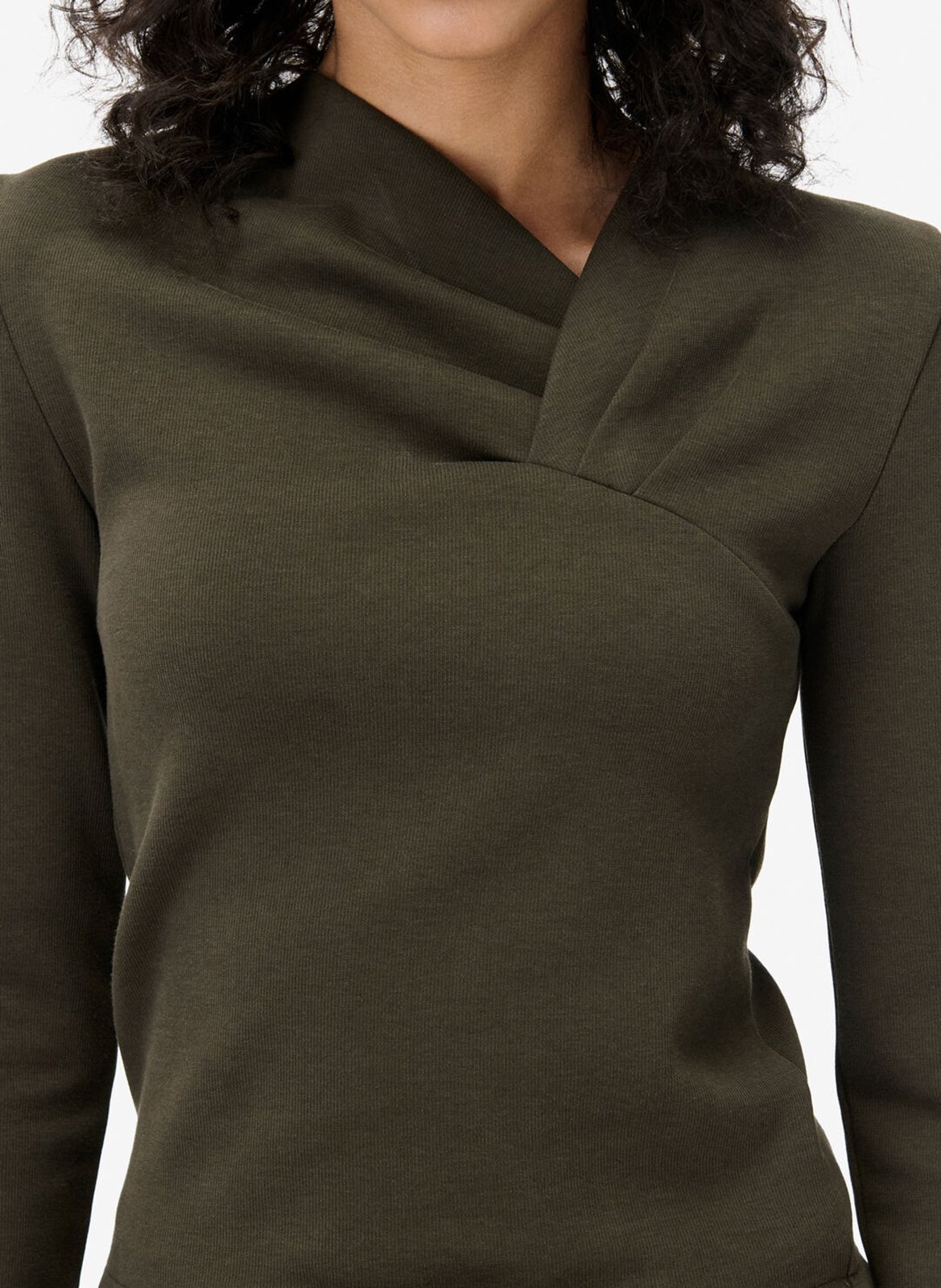 Top ajusté col asymétrique IRO Kaki