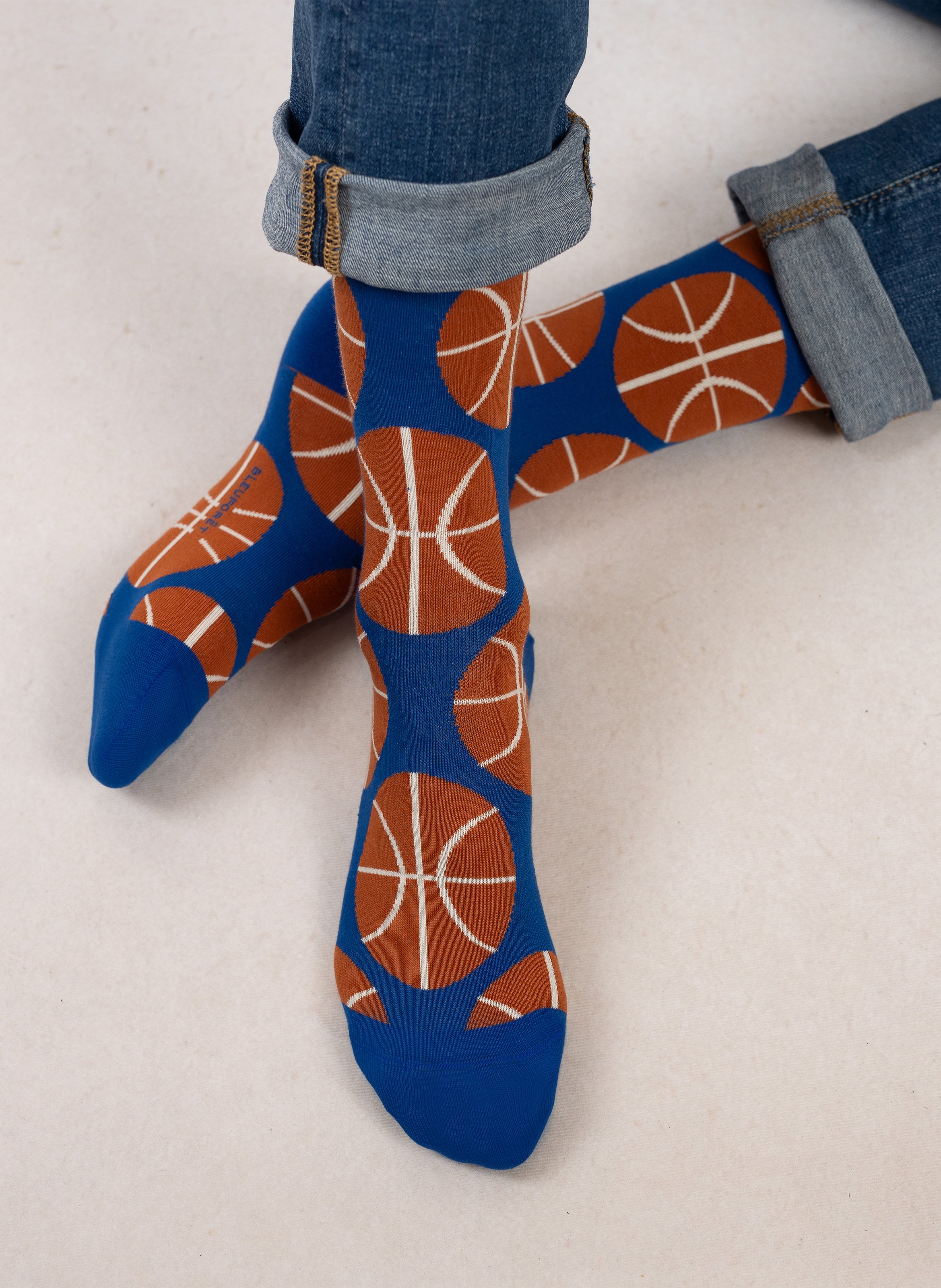 Sokken met print - katoenblend BLEUFORET Blauw