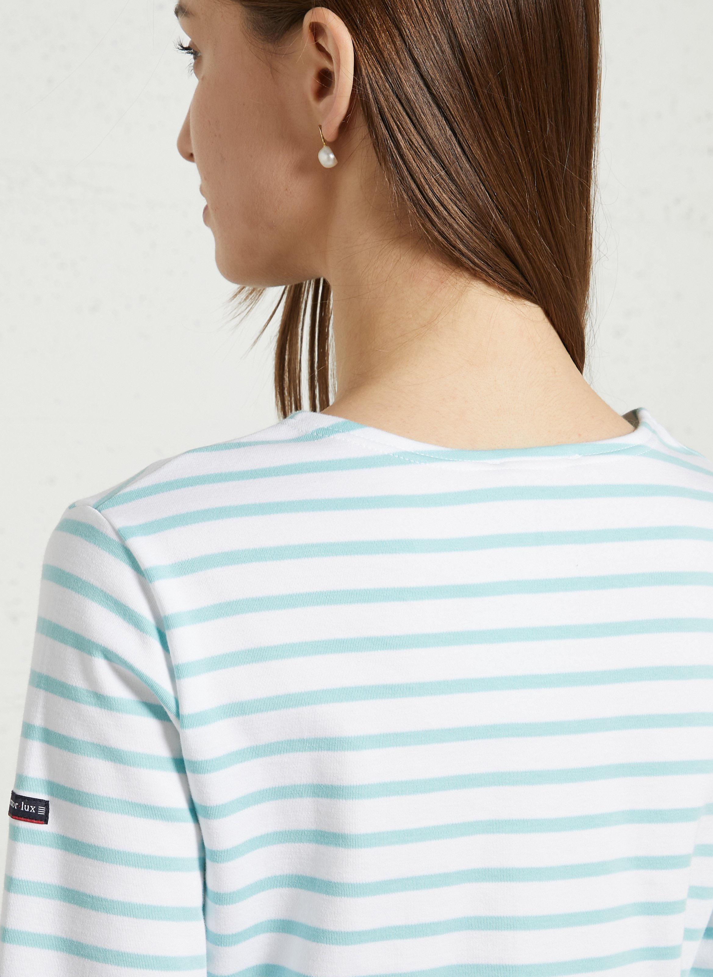 Matrosenshirt aus dicker Baumwolle mit U-Boot-Ausschnitt ARMOR LUX Weiss