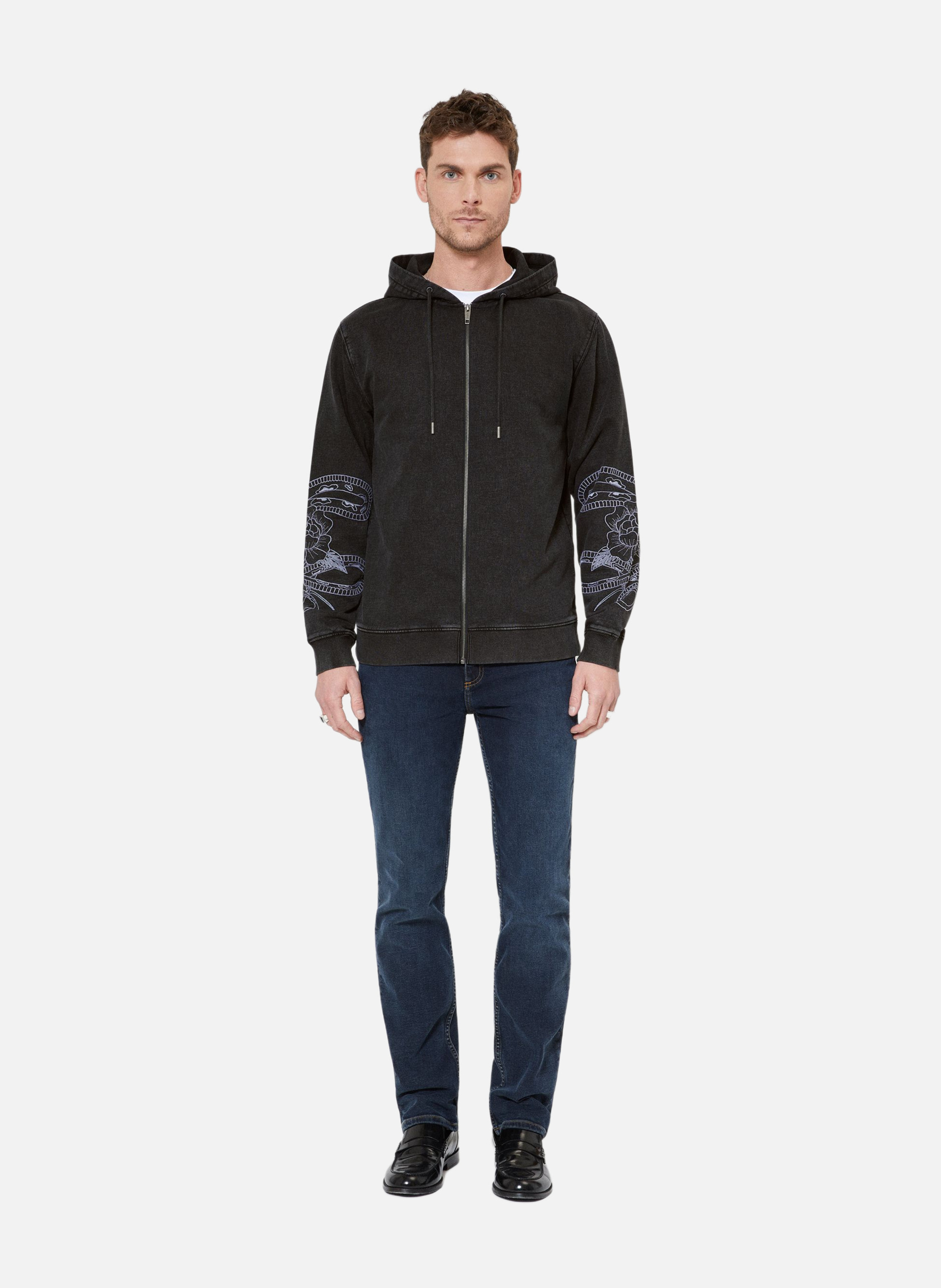 Hooded sweatshirt with embroideries THE KOOPLES Black