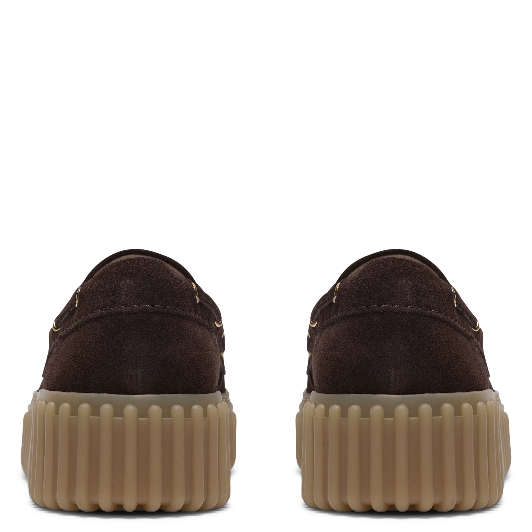 Leather deck shoes CLARKS Brown