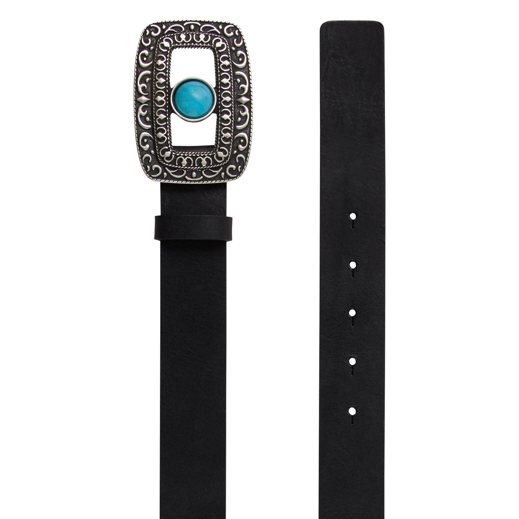 - Gespsluiting. - Breedte: 3 cm.  BA&SH Zwart