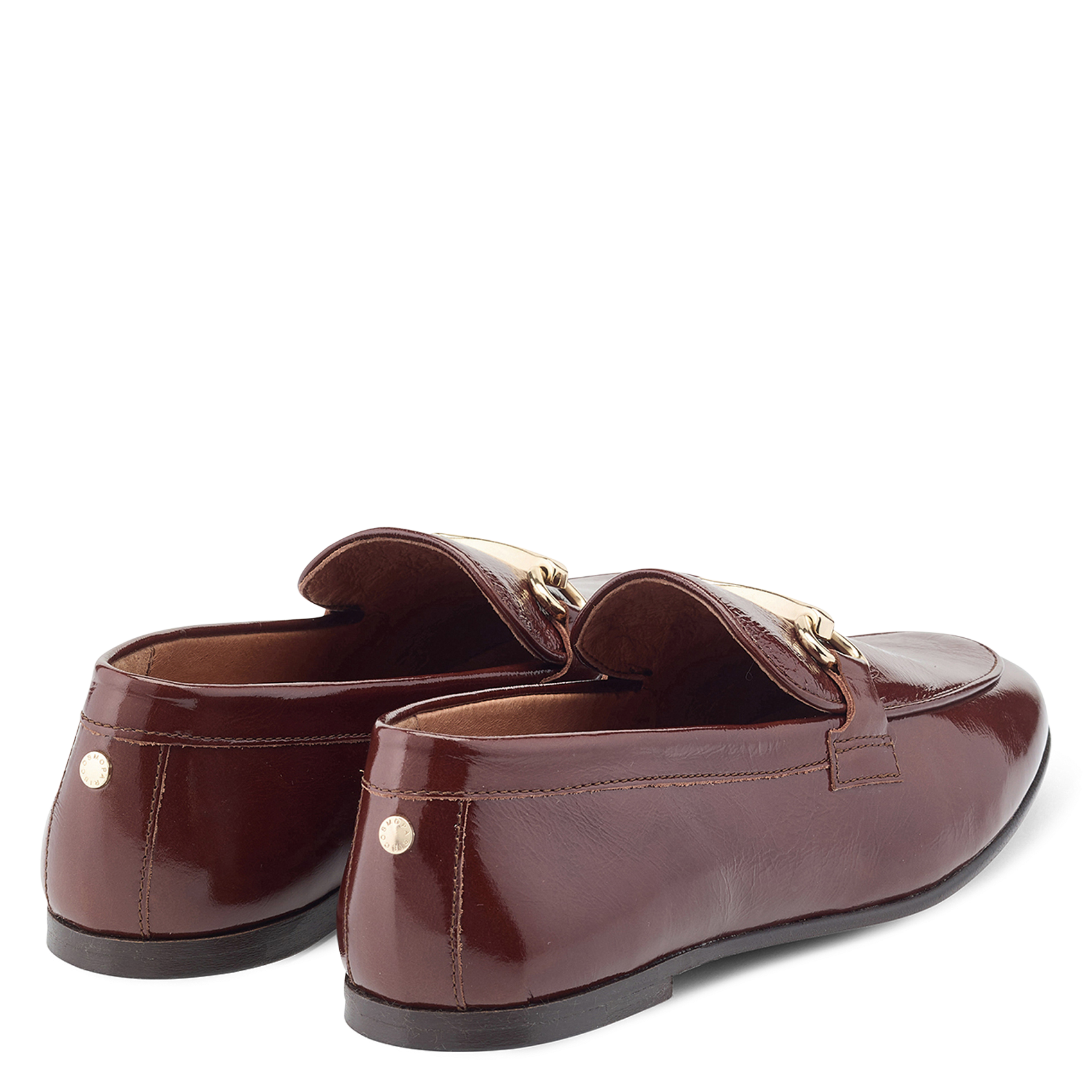 Ballerines en cuir vernis COSMOPARIS Marron