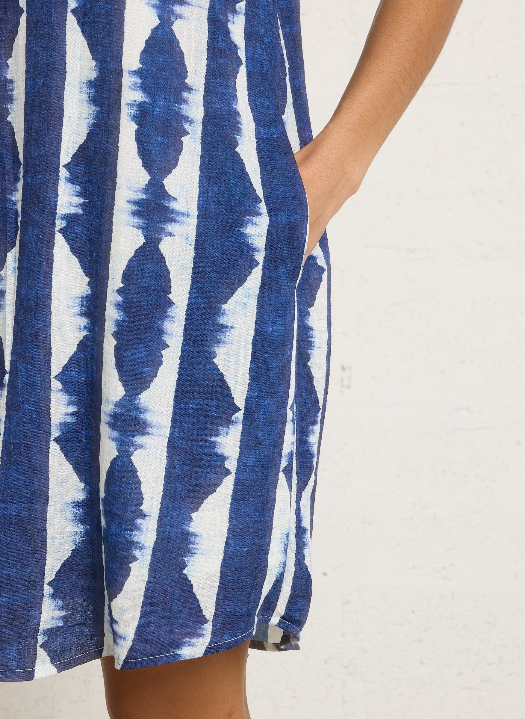 Robe droite en coton THE KORNER Bleu