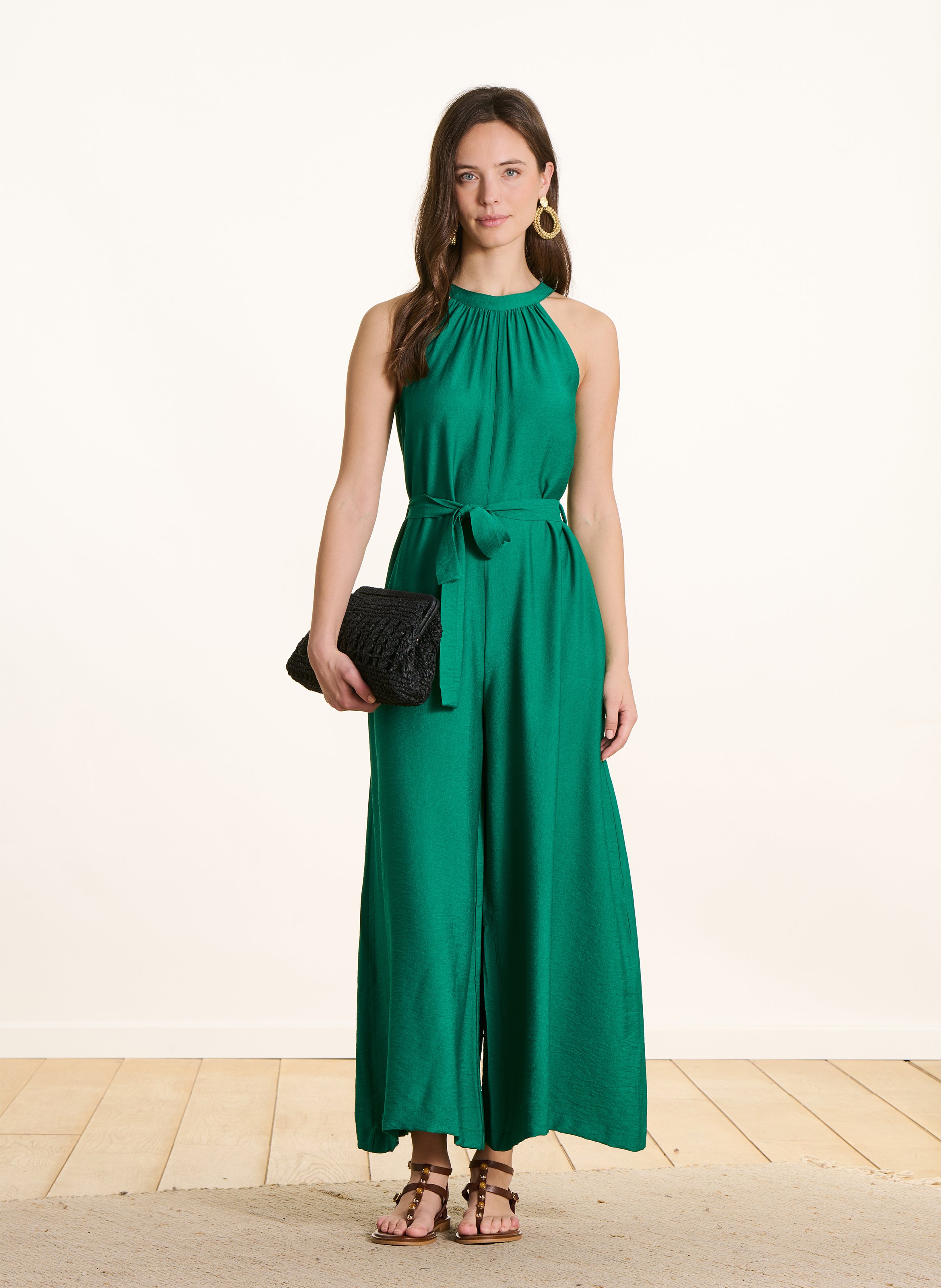 Combinaison pantalon longue fluide  LA FEE MARABOUTEE Vert