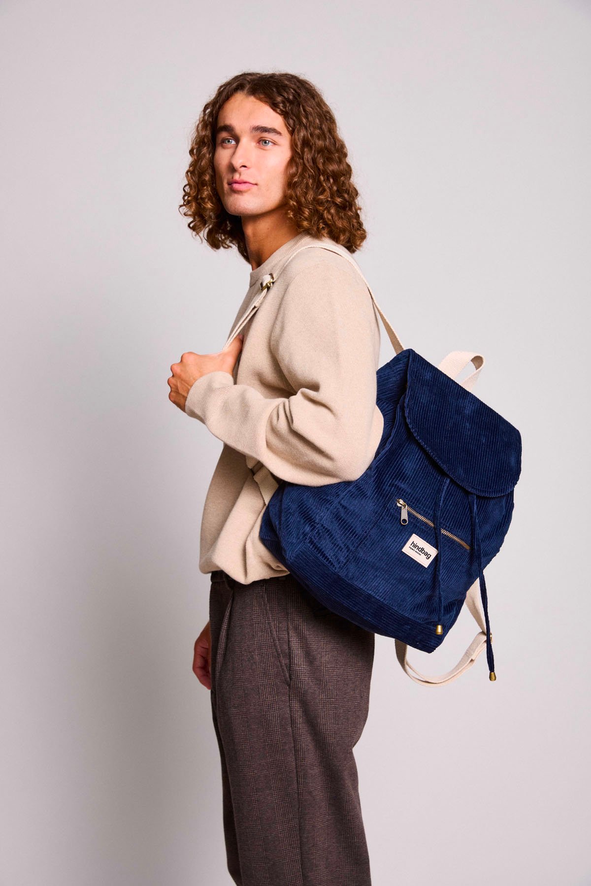 Cotton backpack HINDBAG Blue