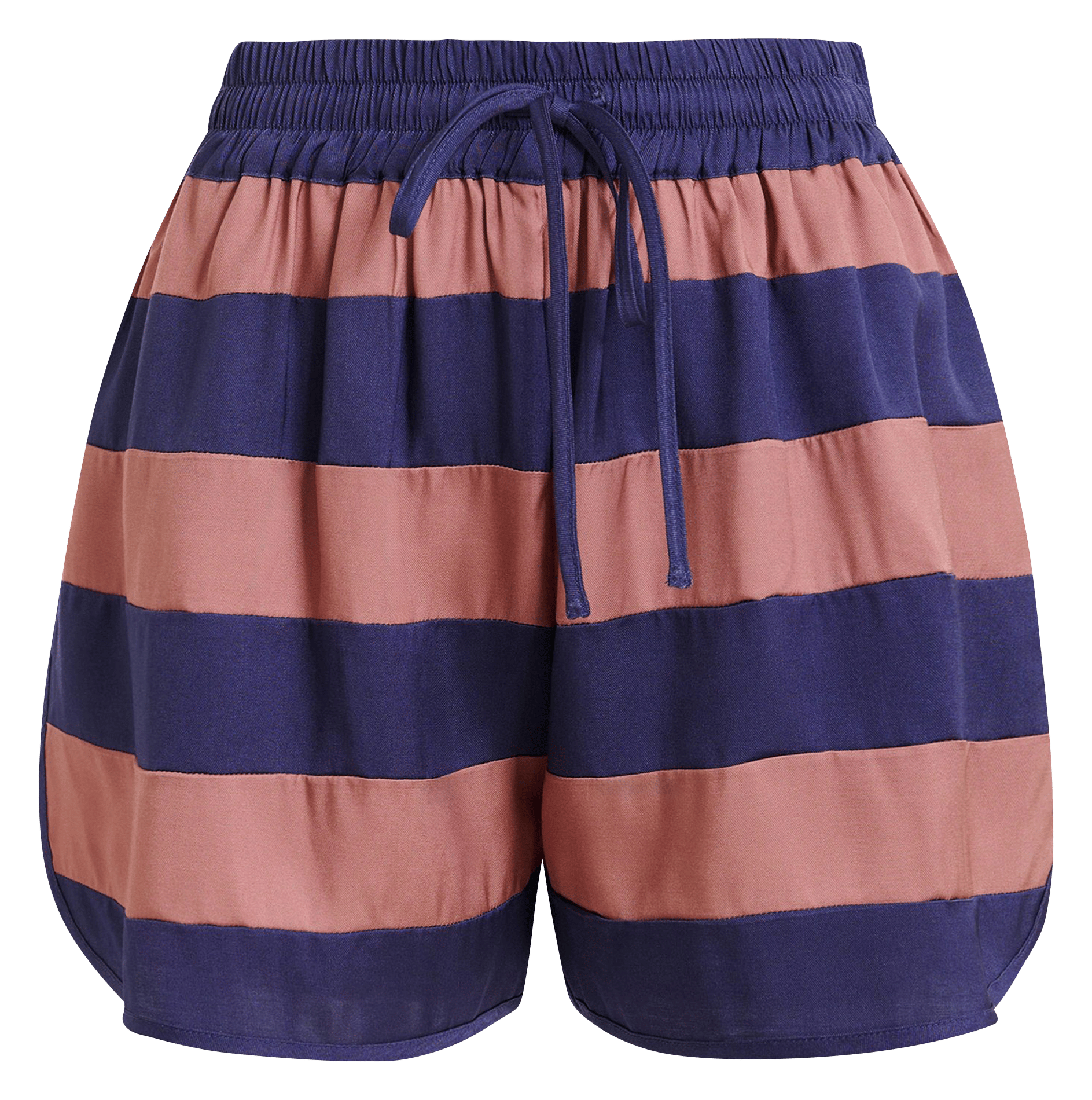 Kurze große gestreifte Shorts ESSENTIEL ANTWERP Rot