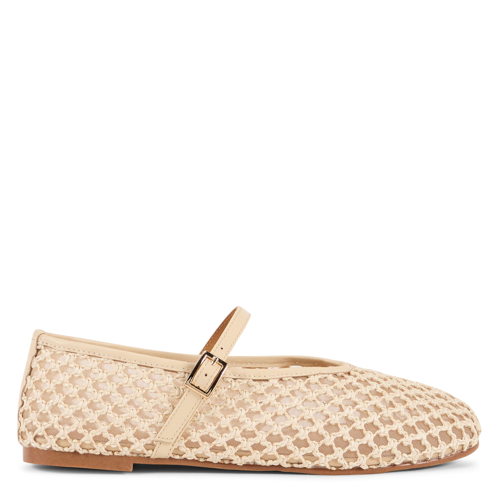 Doorgestikte ballerina's met enkelbandje TORAL