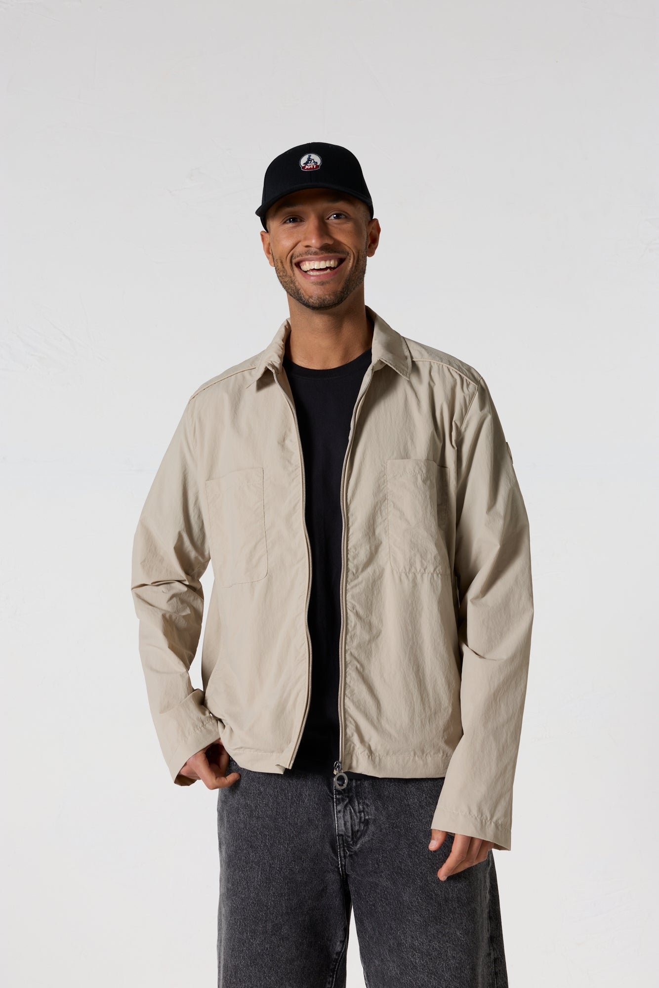 Veste légère col chemise guy JOTT Beige