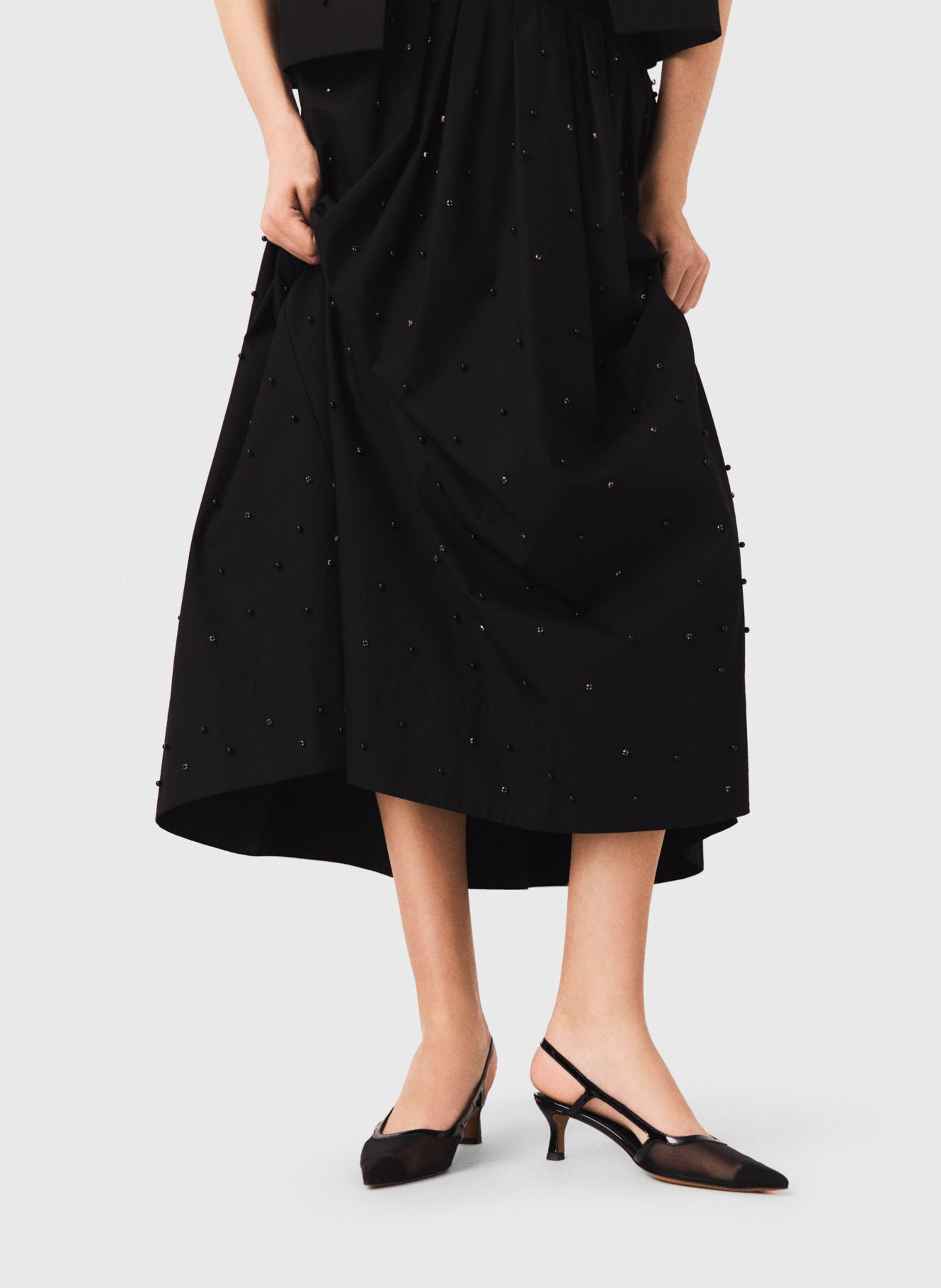 Escarpinsslingback en mesh MAJE Noir