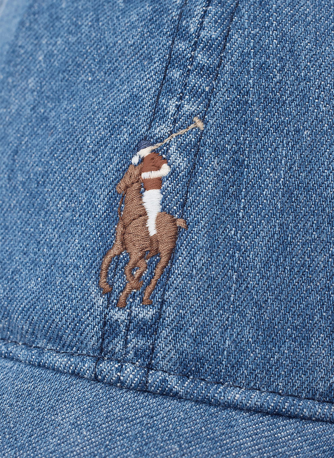 Denim cap with embroidered logo POLO RALPH LAUREN Blue