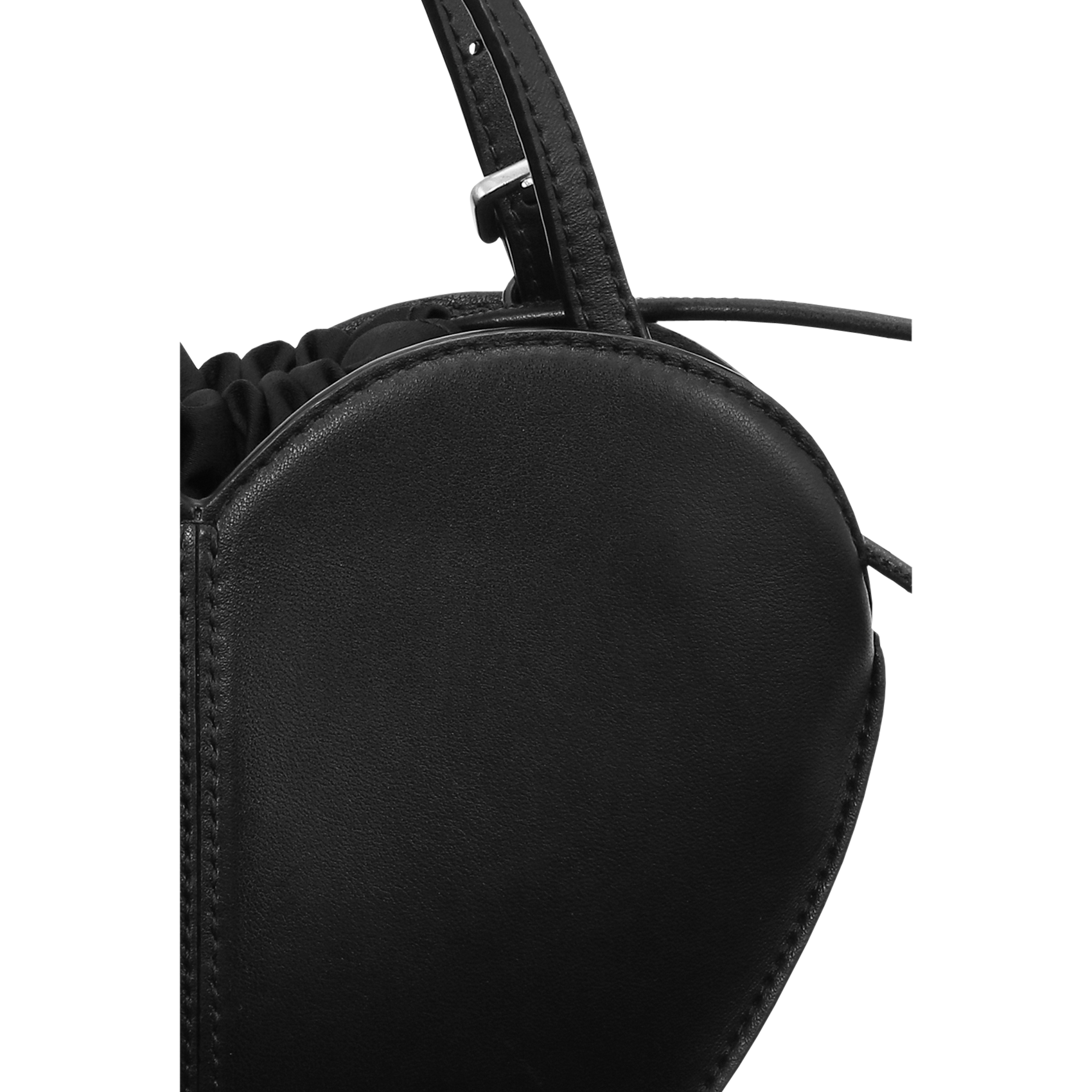 Herzförmige Ledertasche ROTATE Schwarz