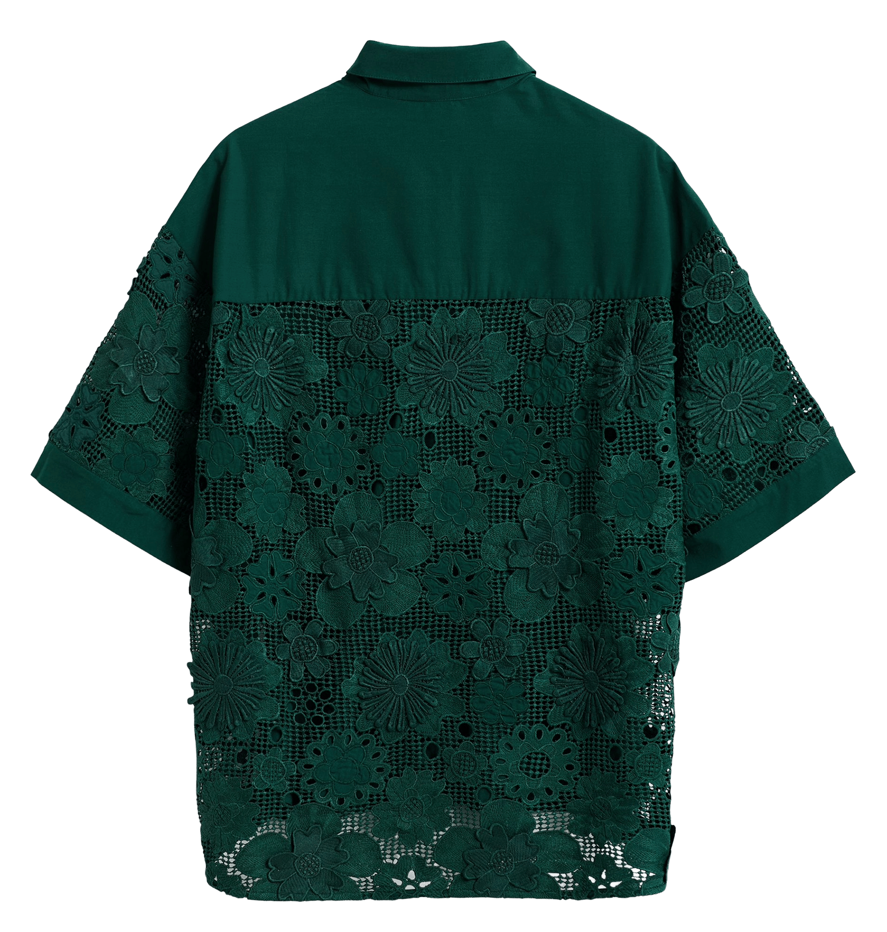Oversized shirt with classic collar ESSENTIEL ANTWERP Green