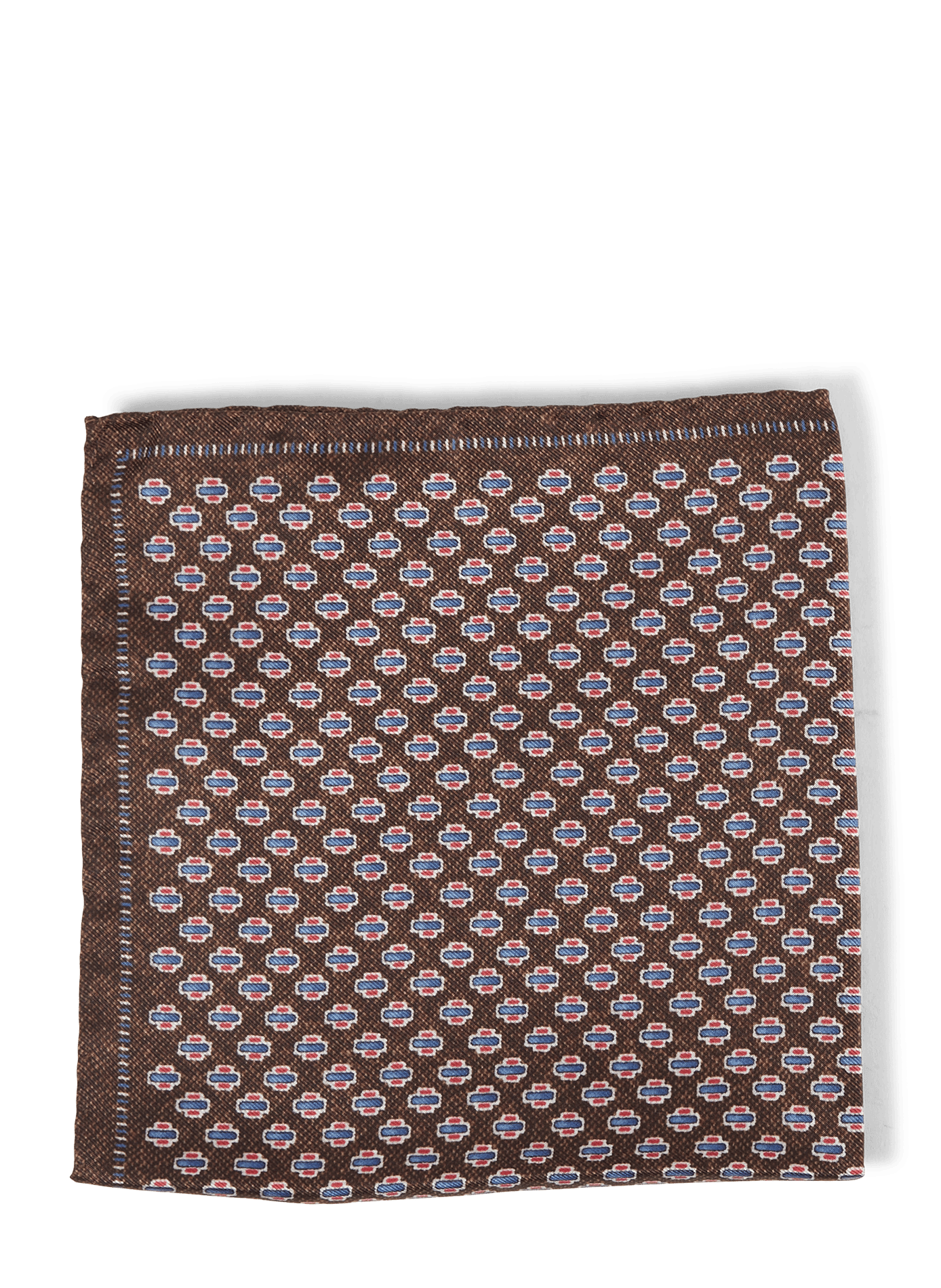 Silk square scarf with pattern AU PRINTEMPS PARIS Multicolored