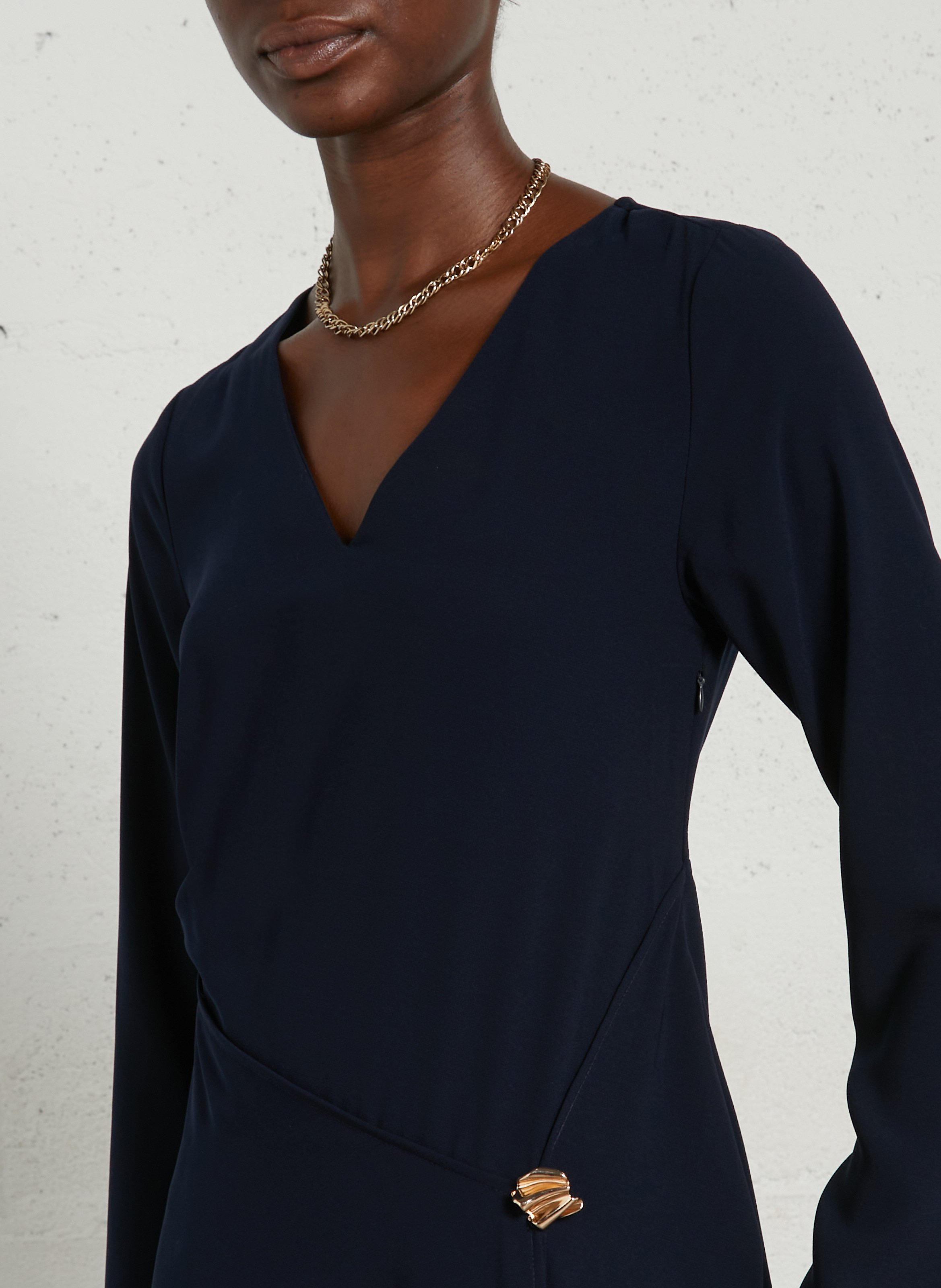 Robe asymétrique midi unie LA PETITE ETOILE Bleu
