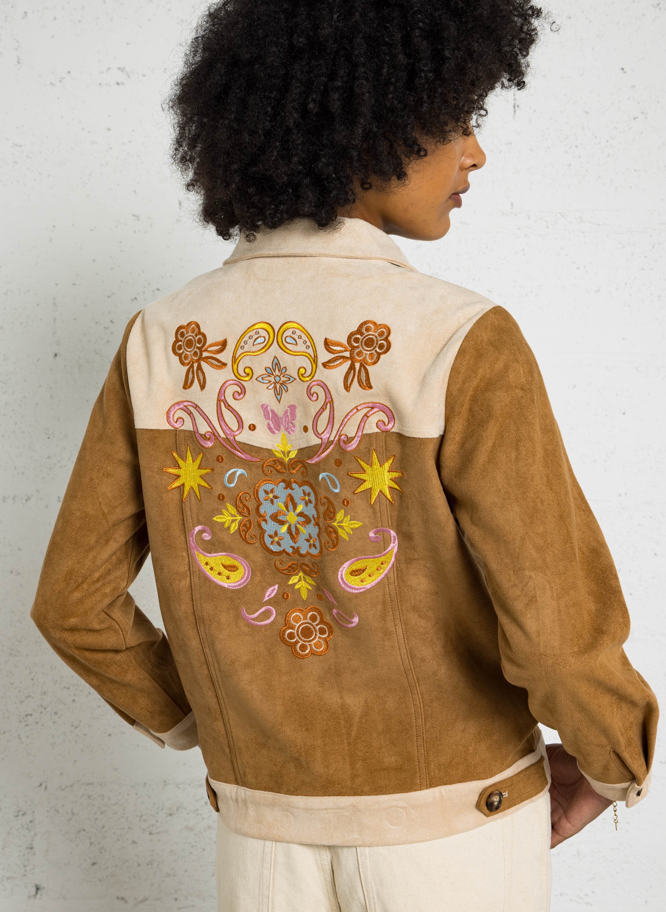 Westernjacke mit Wildleder-Einsätzen LA PETITE ETOILE Khaki